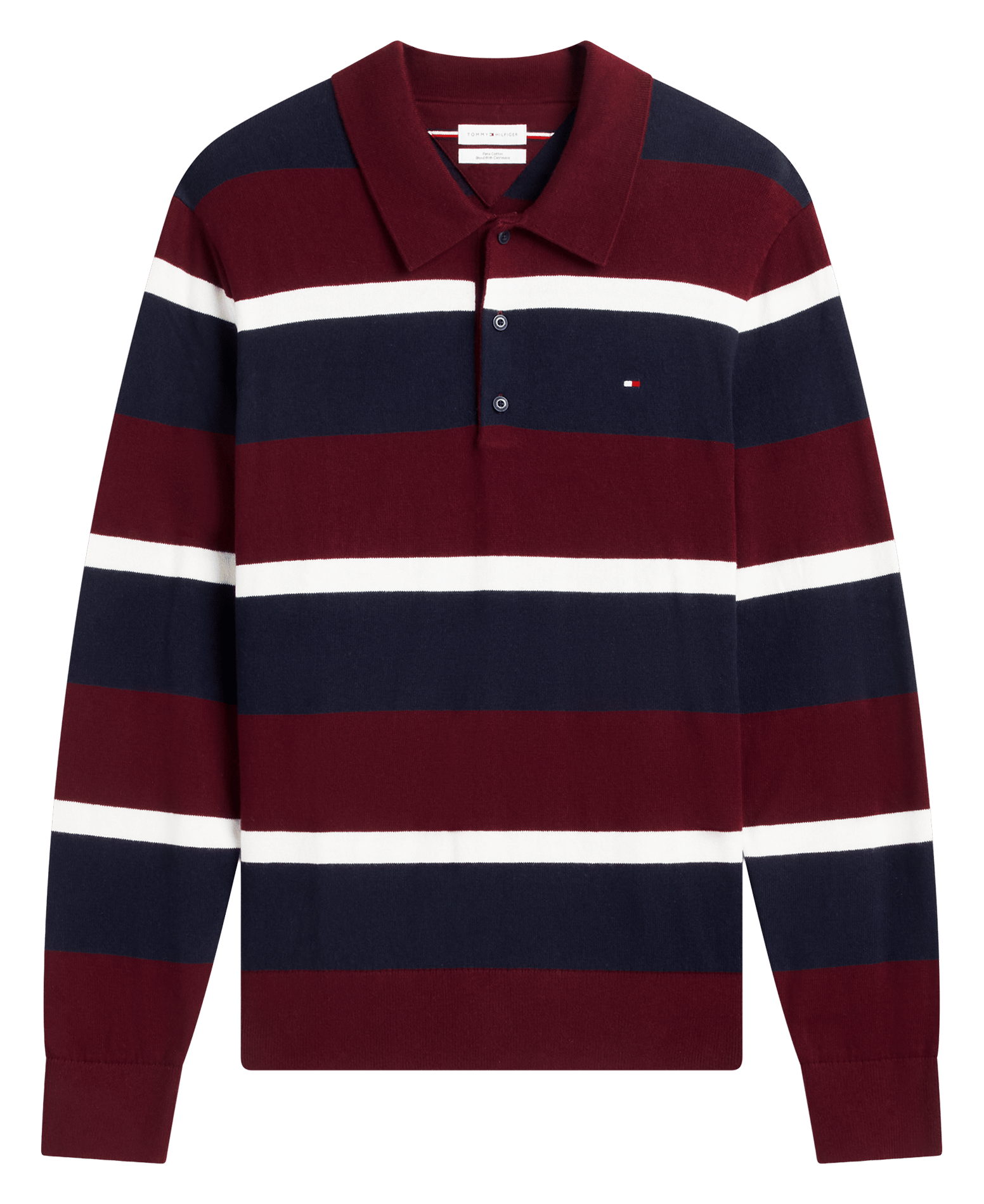 Polo droit en coton bio mélangé TOMMY HILFIGER