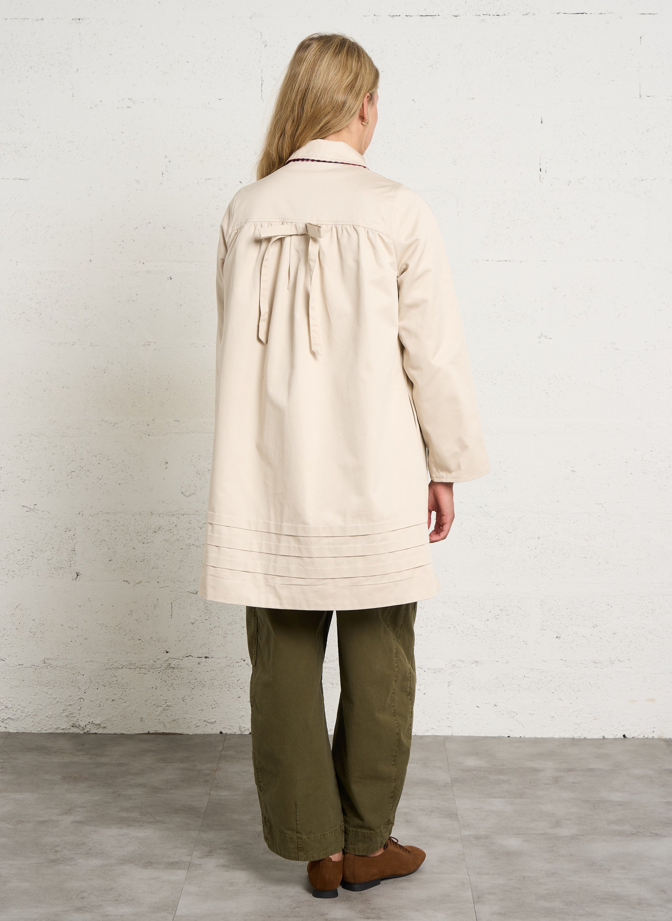 Flared Reversible Trench Coat DAMSON MADDER Red