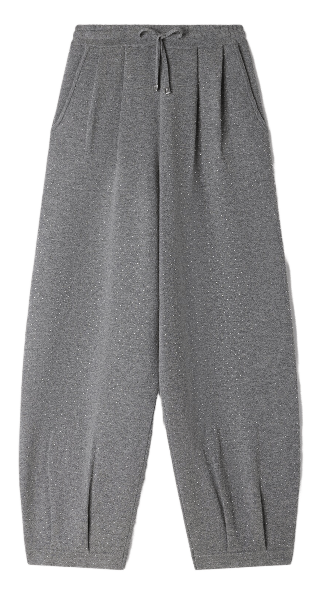 Weite Taillenhose aus Wollmix SANDRO Grau