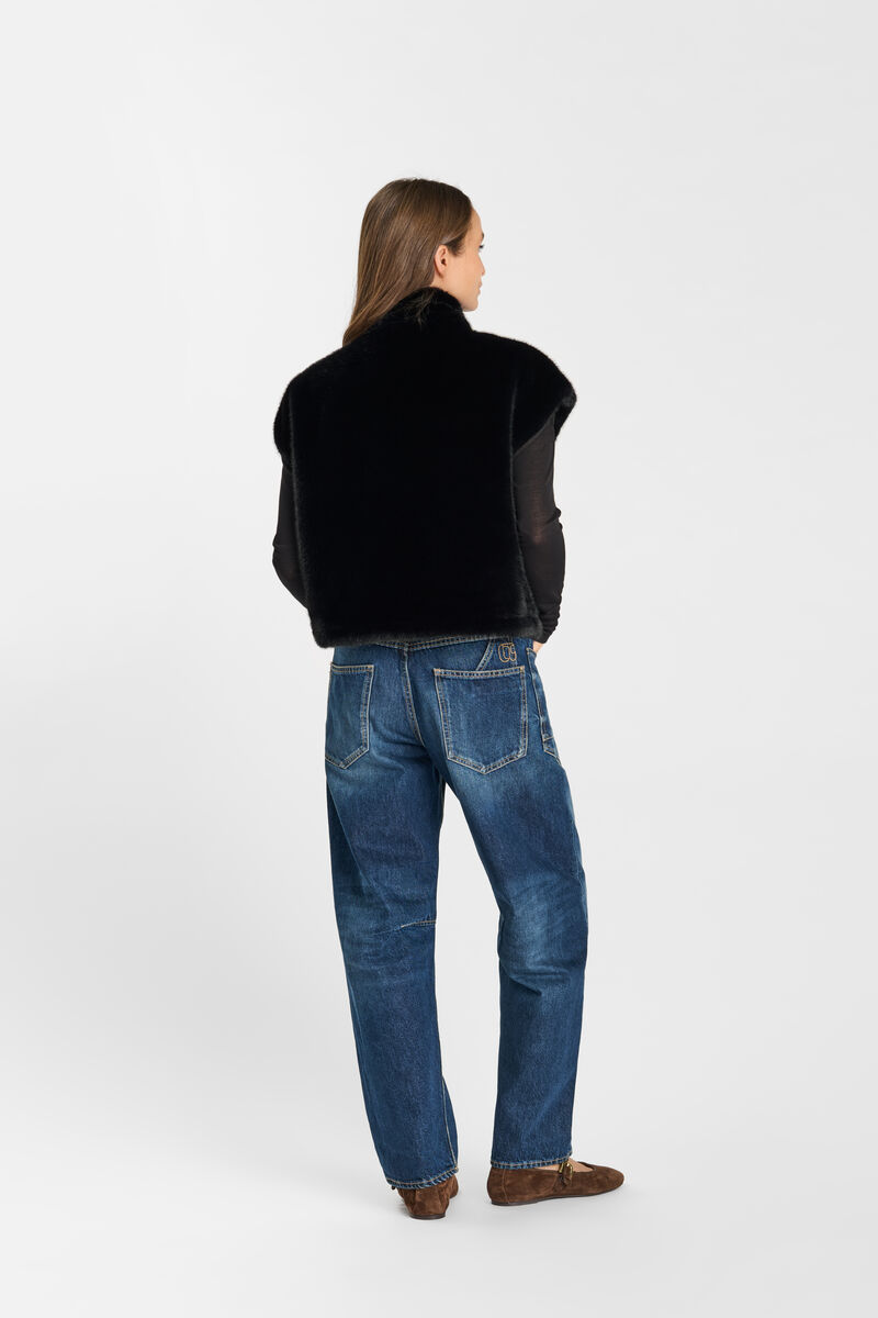 Sleeveless jacket LE TEMPS DES CERISES Black