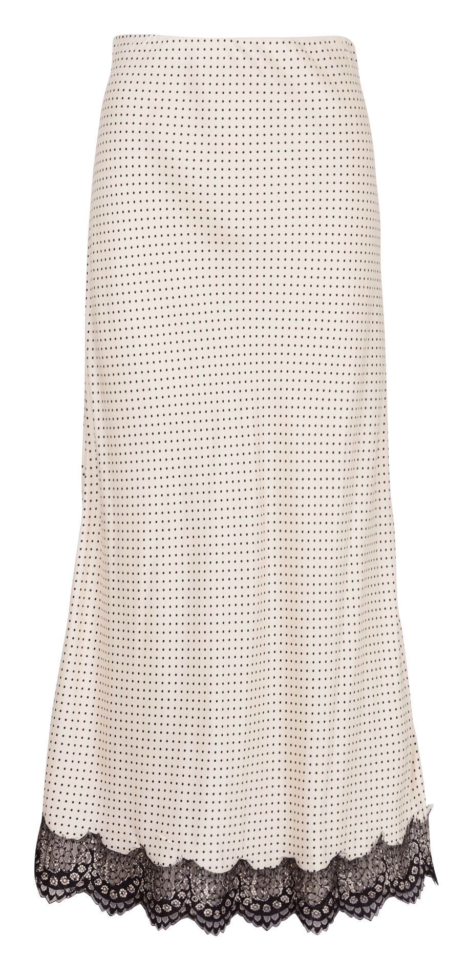 Jupe midi évasée à motif pois IKKS Blanc