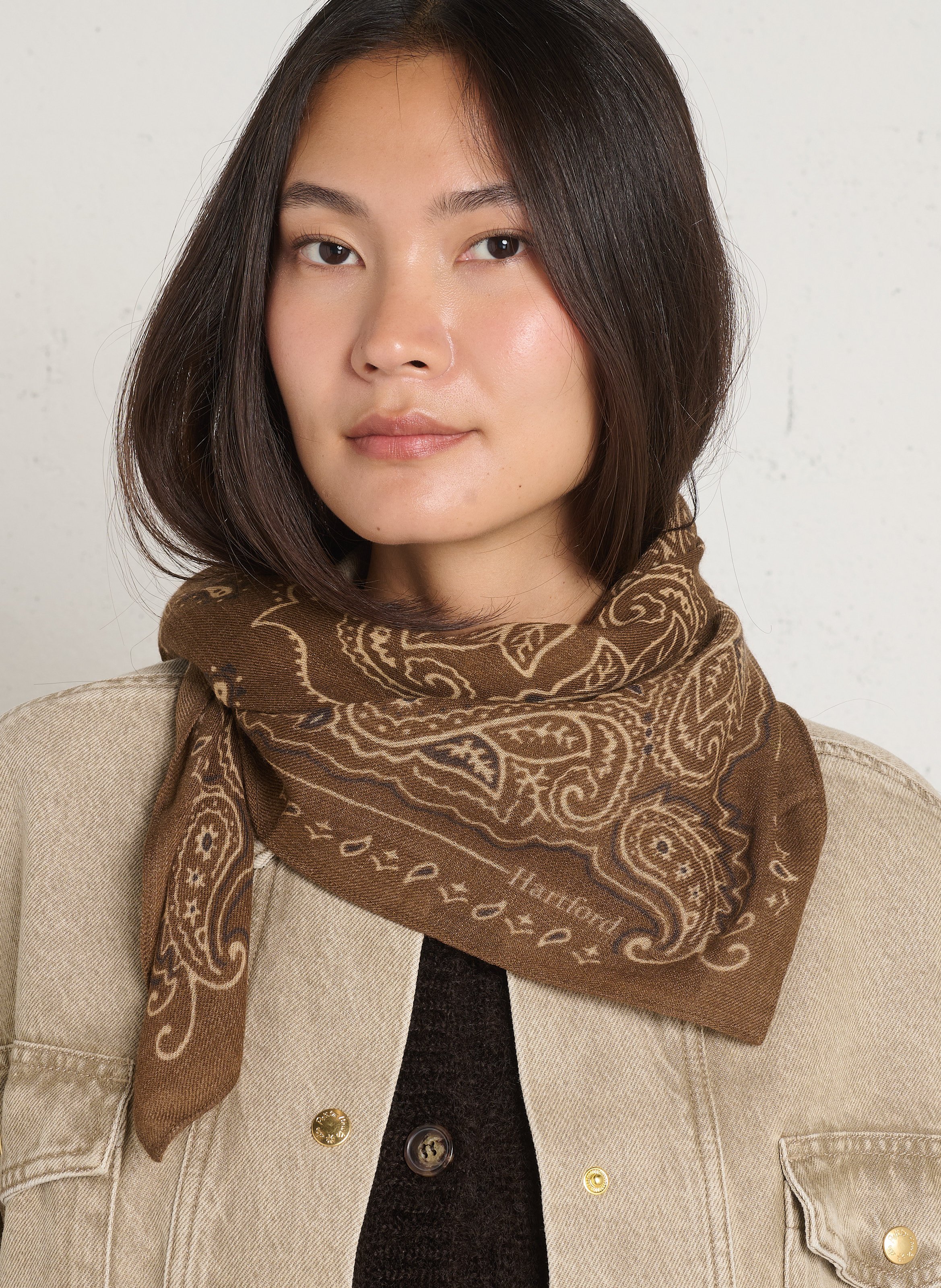 Printed wool scarf HARTFORD
