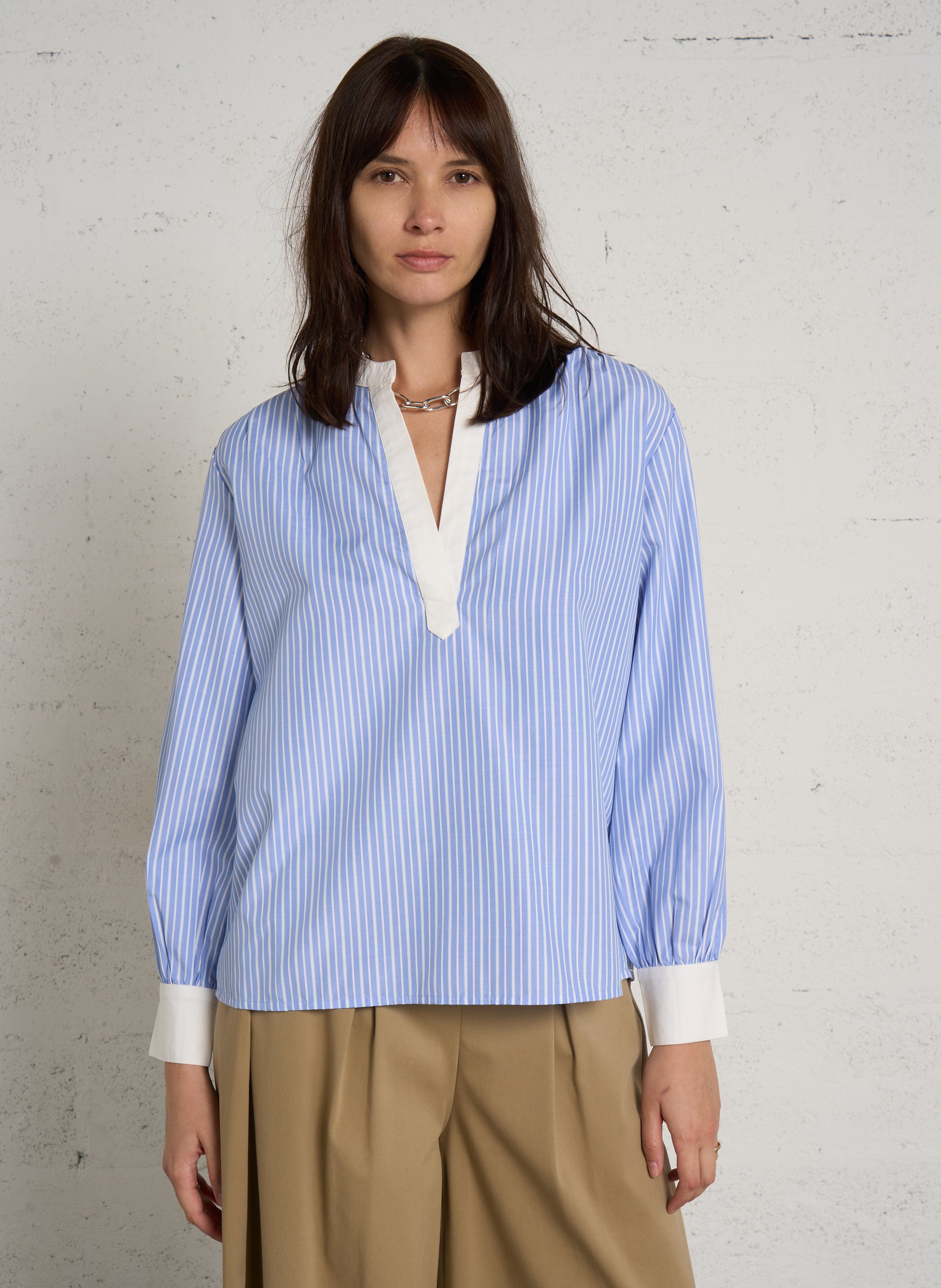 Blouse met tuniekhals MAISON 123 Paars
