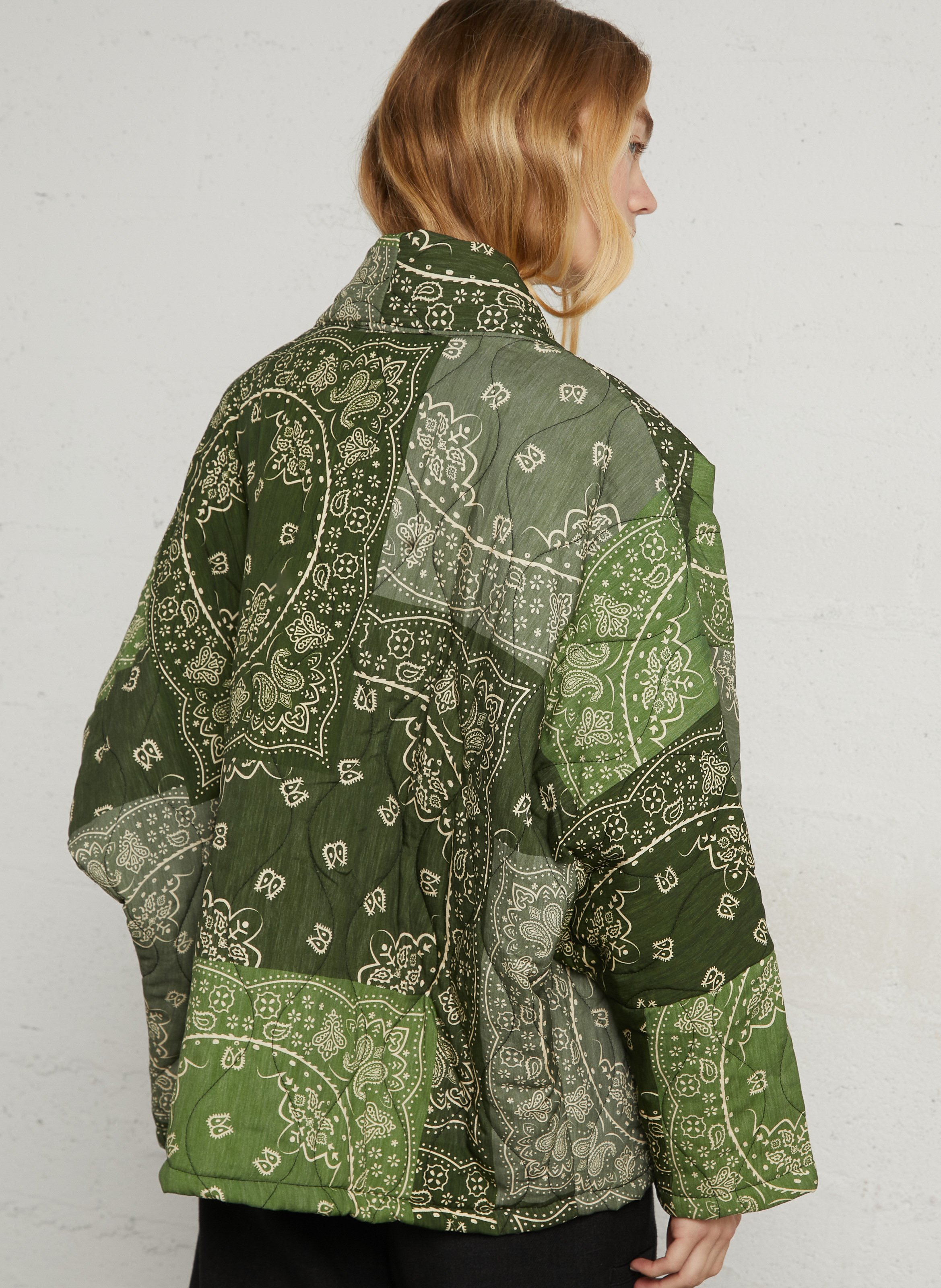 Veste oversize col chale AOKYANOS Kaki