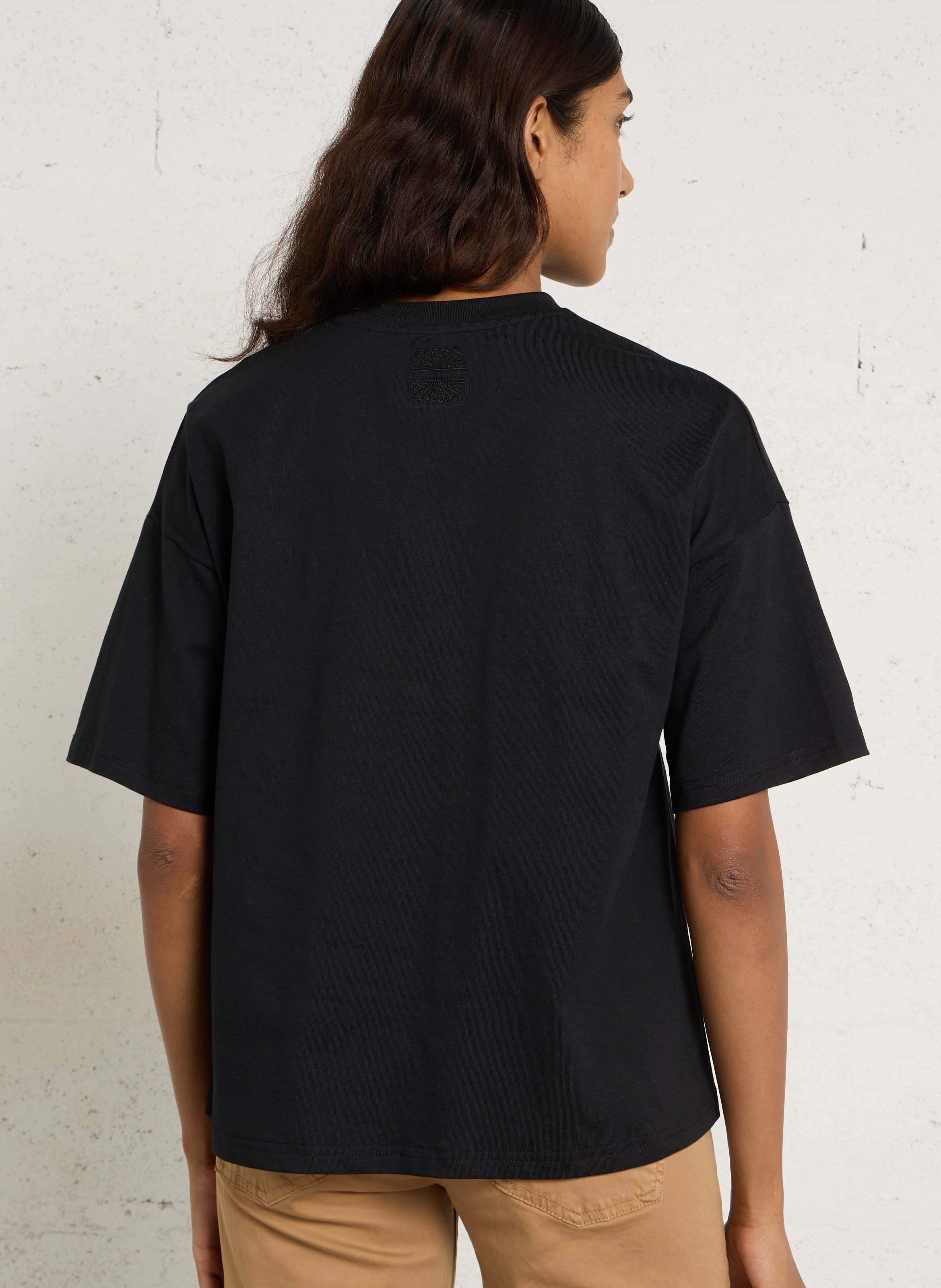 Oversized cotton T-shirt NEVER FULLY DRESSED Black