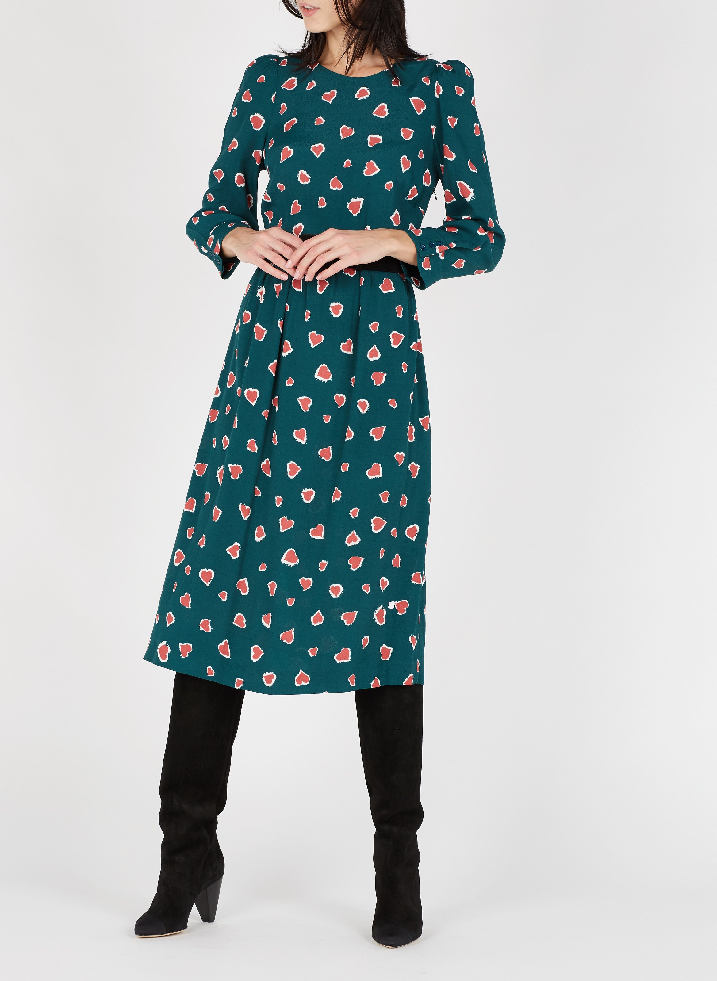 Leren riem met gesp BA&SH Zwart