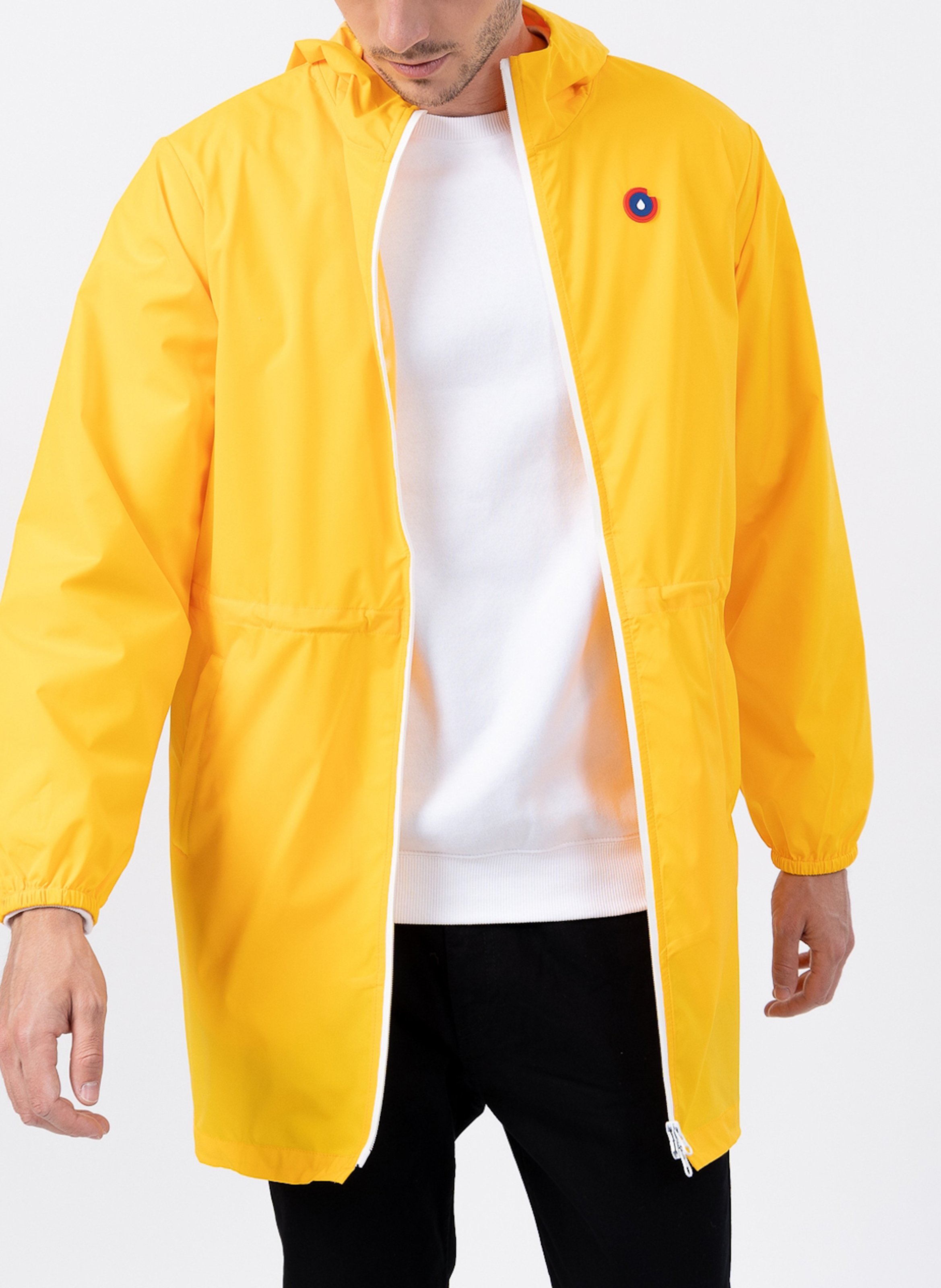 Imperméable long à capuche convertible FLOTTE Jaune