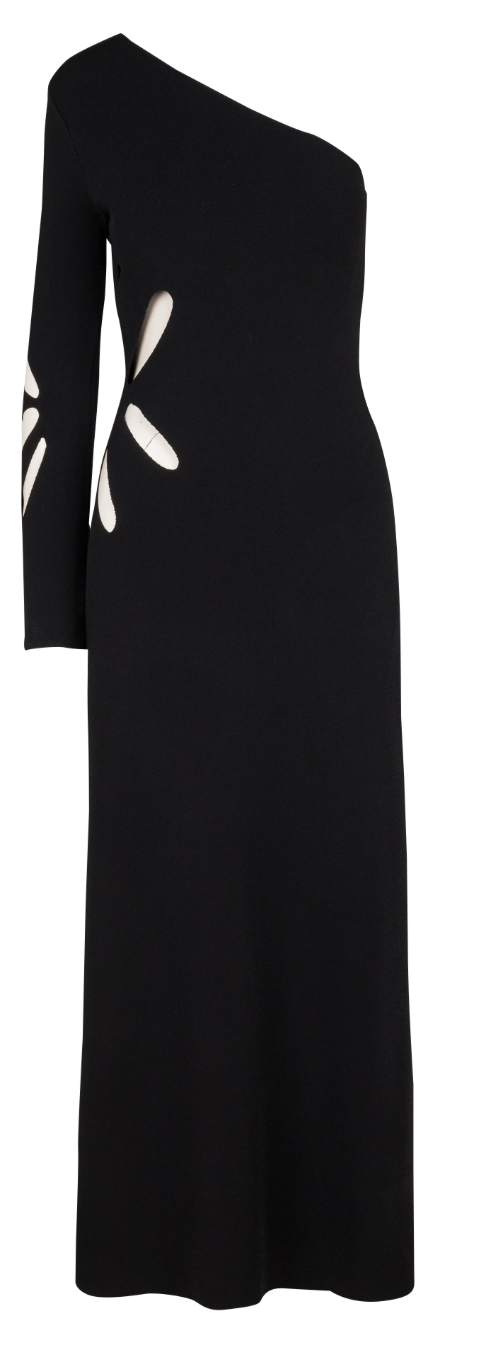 Robe midi col asymétrique  SONIA RYKIEL Noir