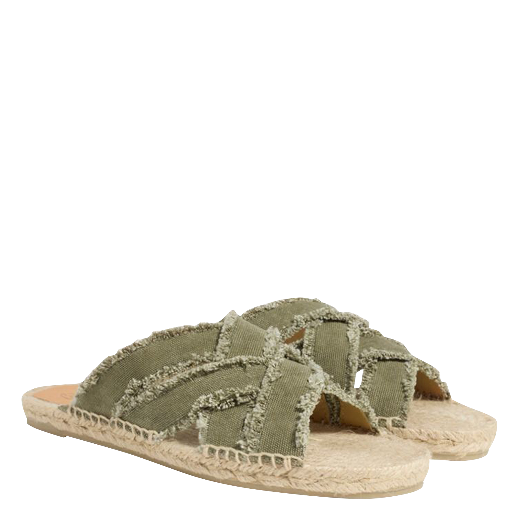 Mules plates en coton CASTANER Vert