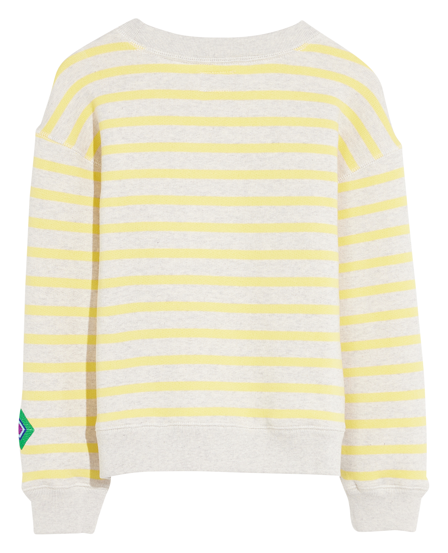 Embroidered cotton-blend round-neck sweatshirt BELLEROSE Stripes