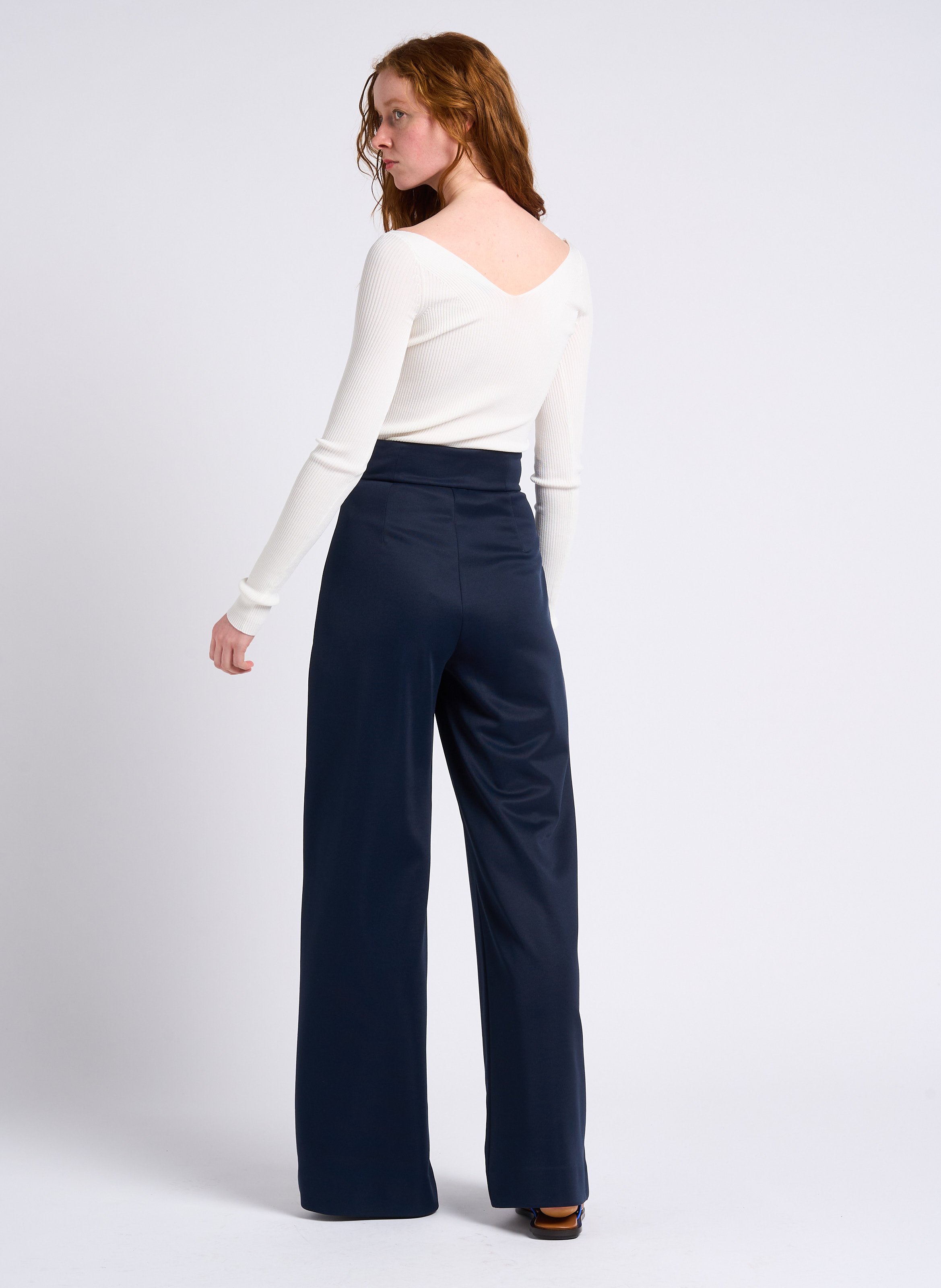 Ribbed top with roomy neckline MAX&Co. White