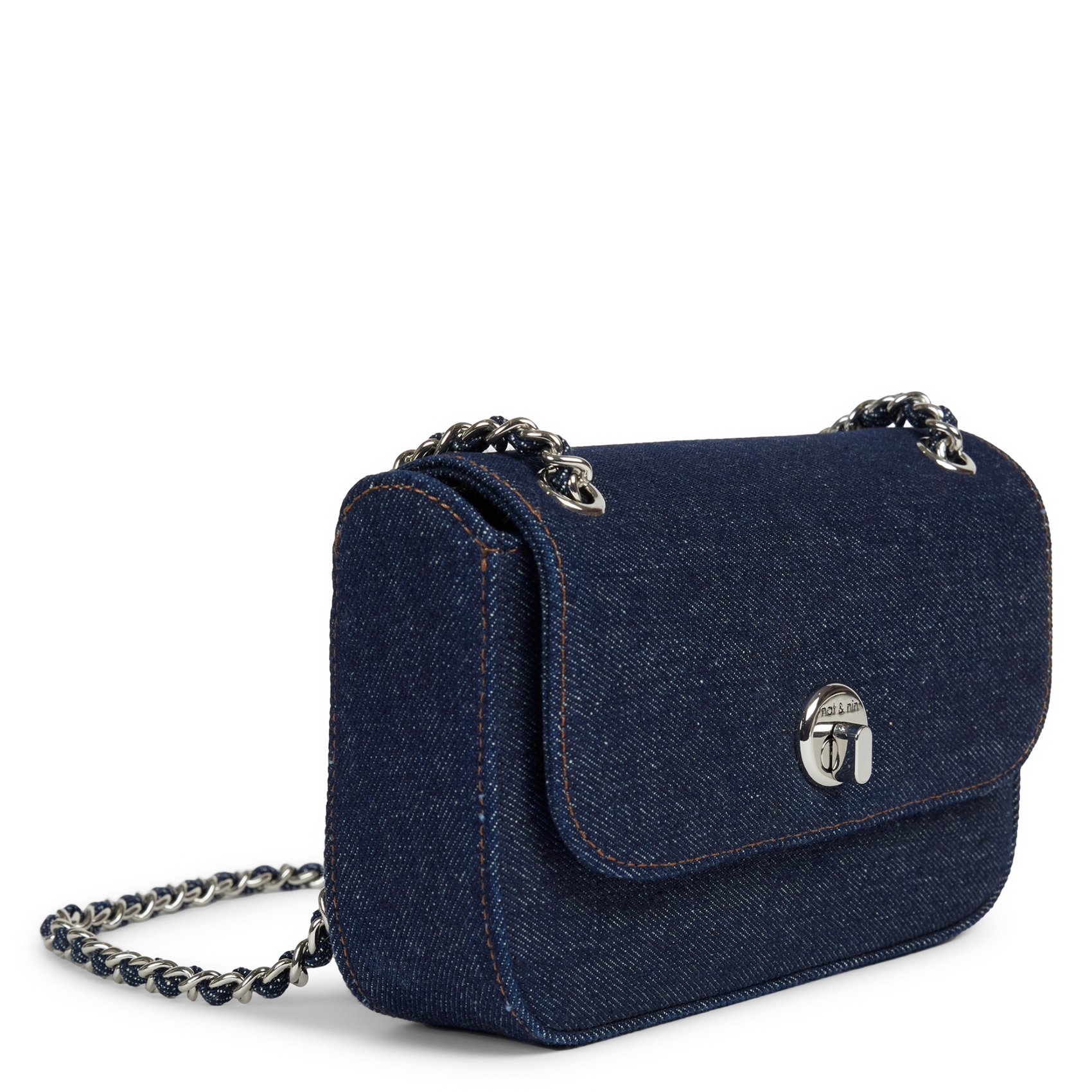 Sac porté épaule en coton NAT & NIN Bleu