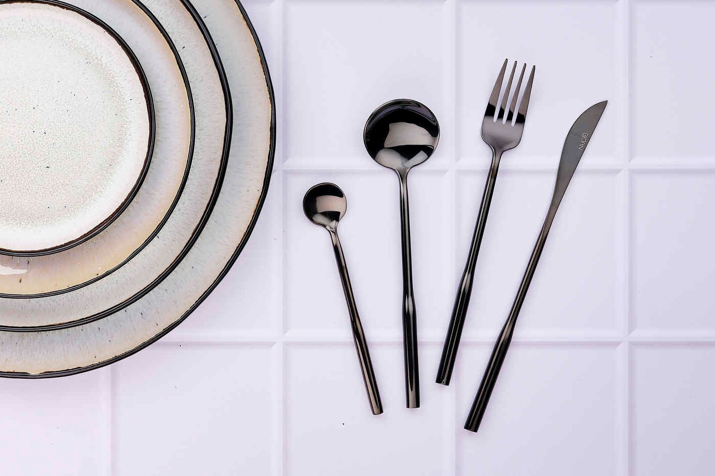 24-piece flatware set Abel - Black BJORN Black