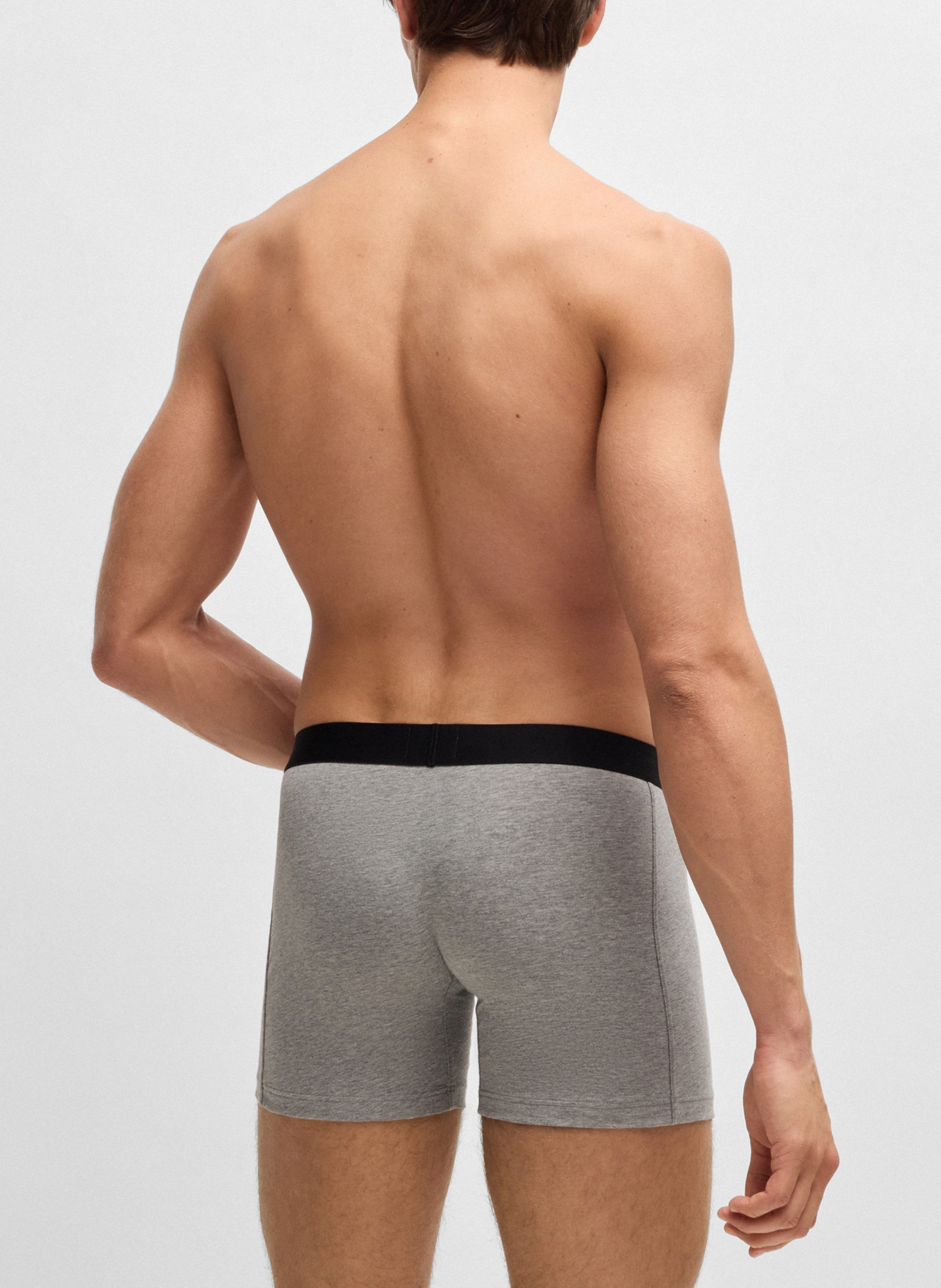 Pack of three cotton trunks BOSS Multicolored