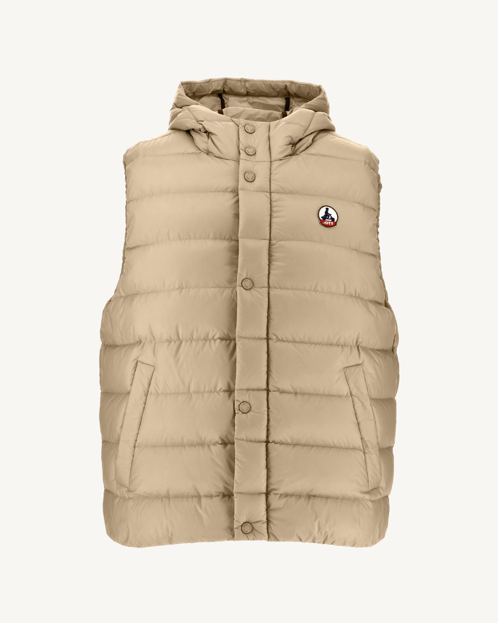 Michael Sleeveless Light Puffer Coat JOTT Beige