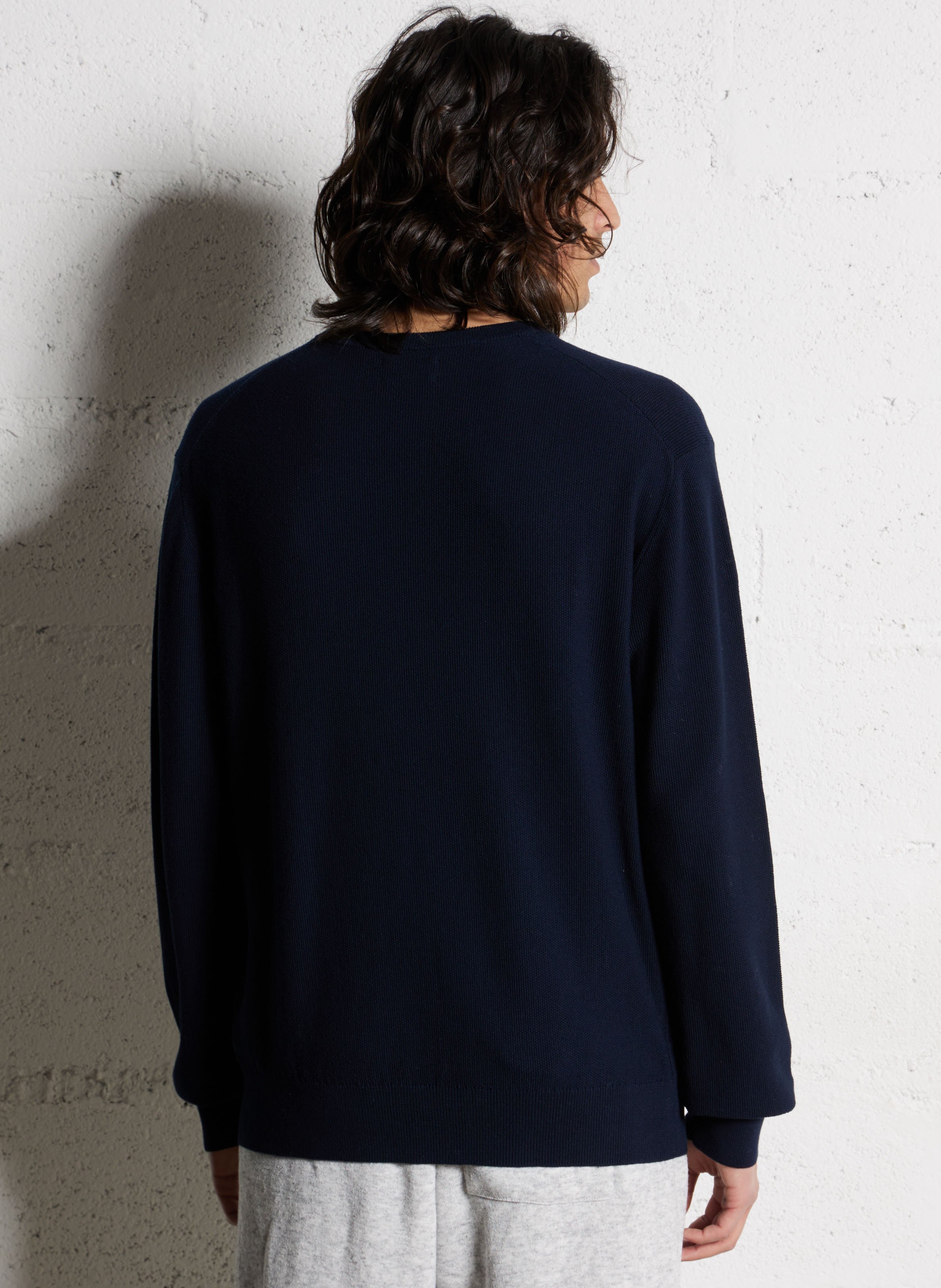 Colour block cotton sweater HARTFORD Blue