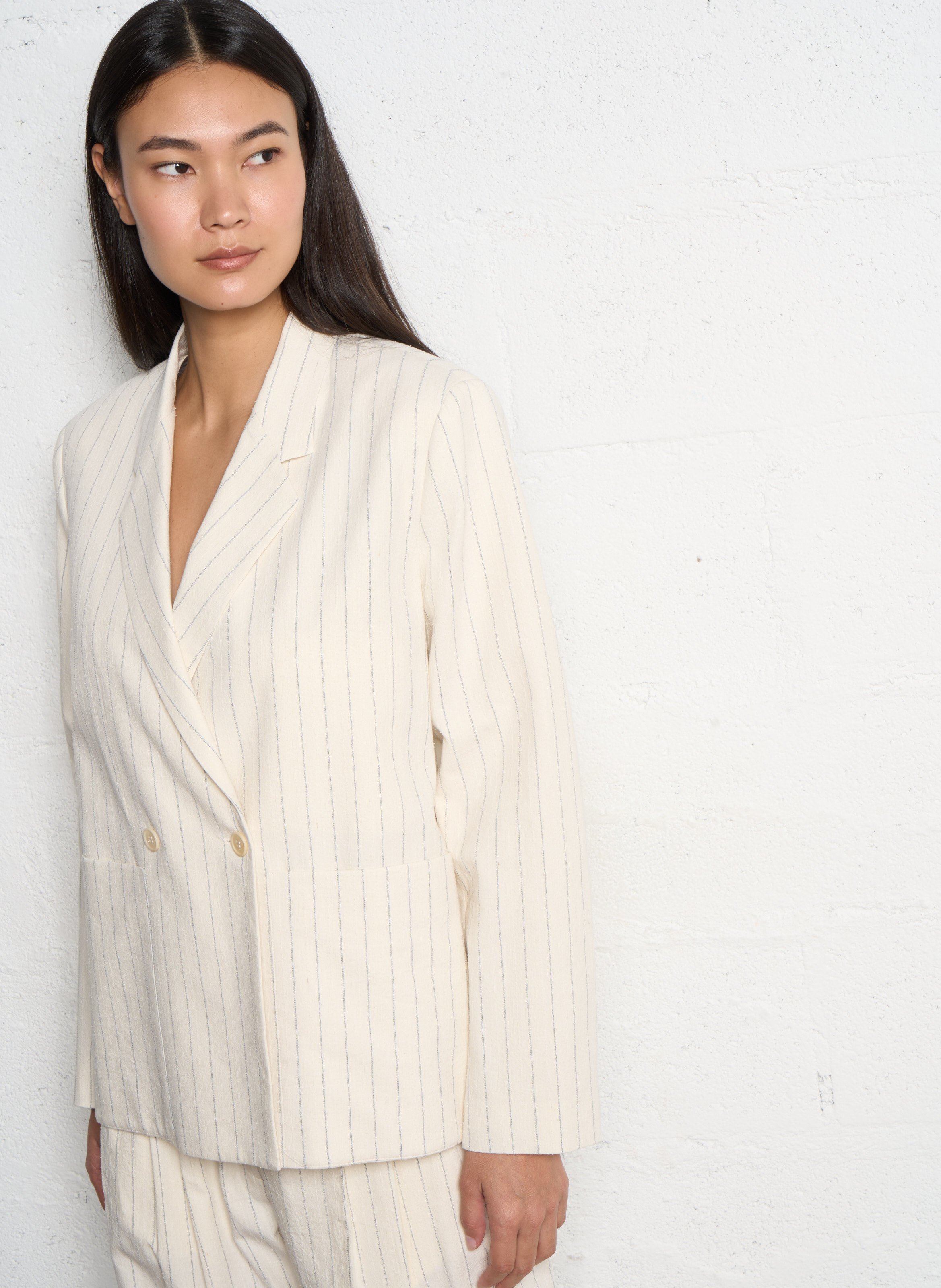 Oversized striped cotton blend blazer MASSCOB Multicolored