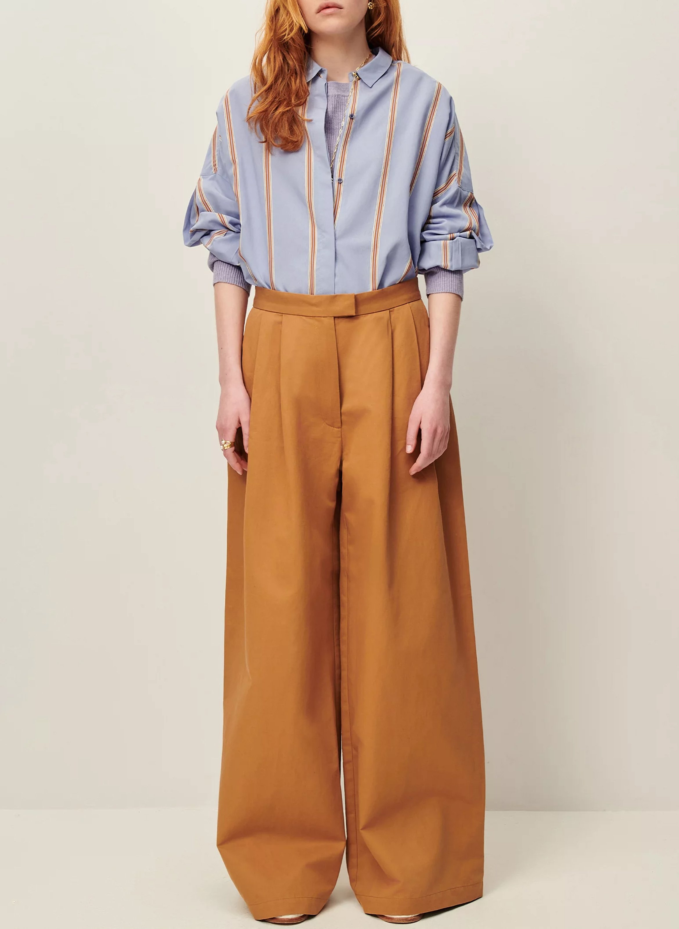 Chemise droite rayée  SESSUN Bleu
