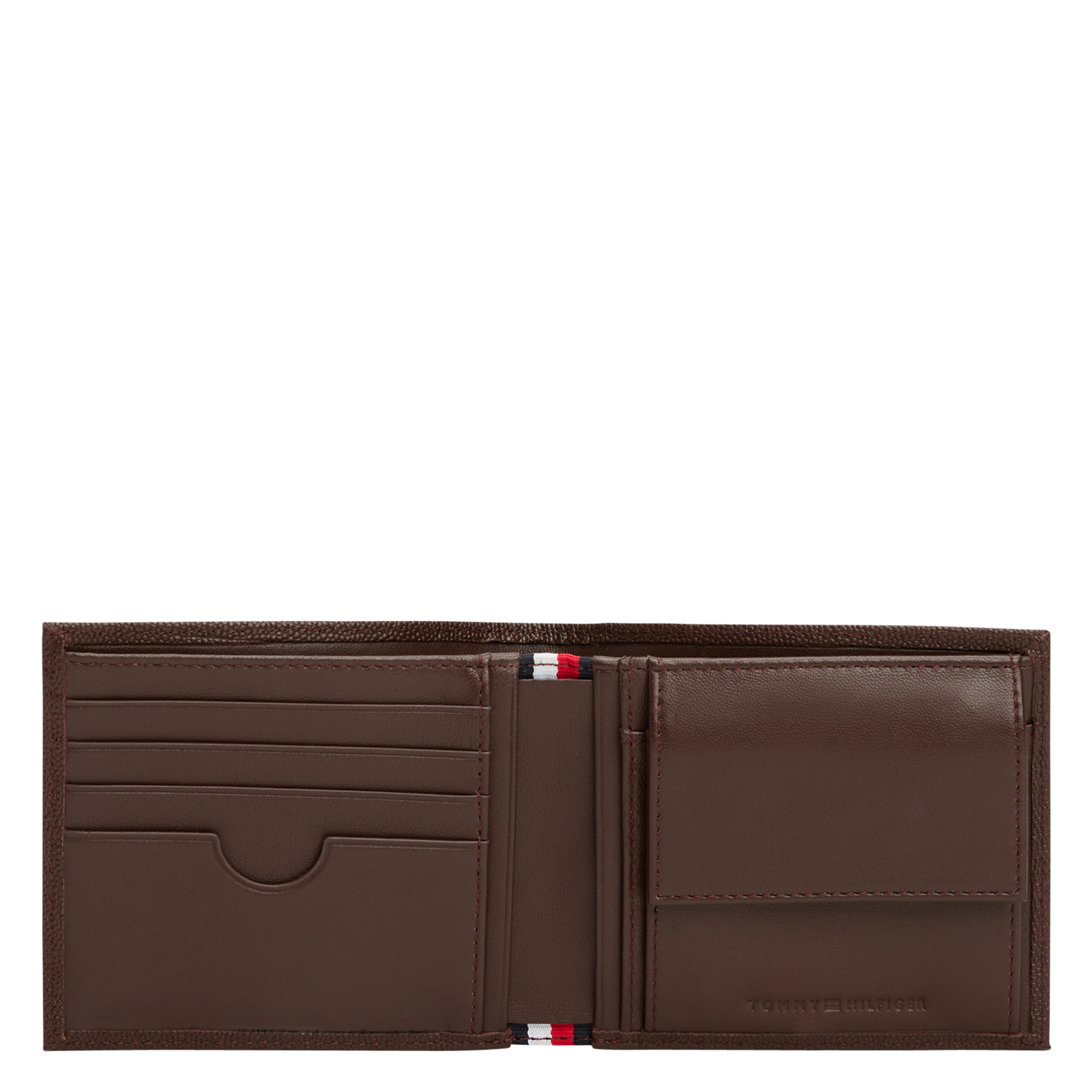 Solid leather wallet TOMMY HILFIGER Brown