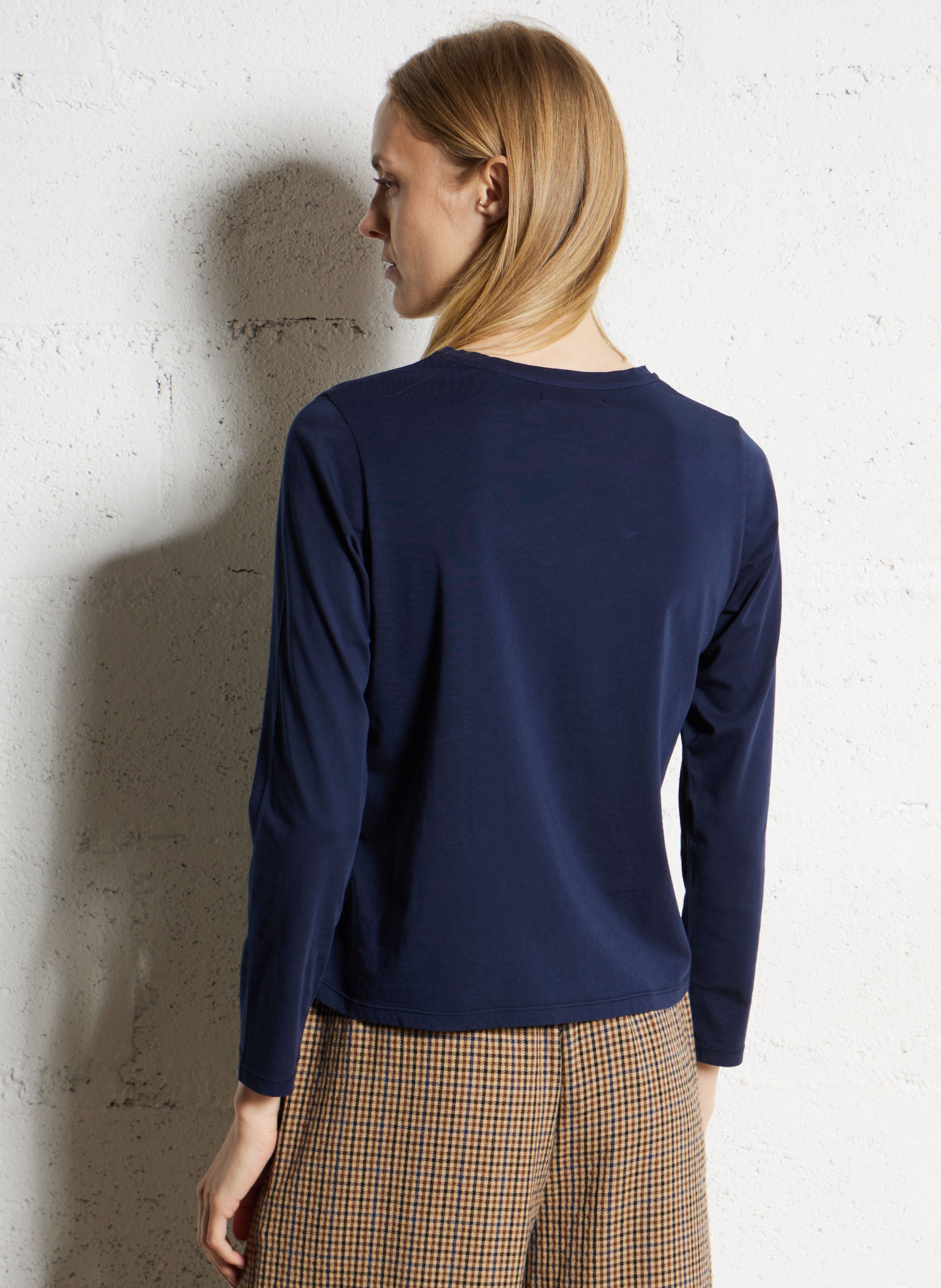 Tee-shirt manches longues sérigraphié NICE THINGS Bleu