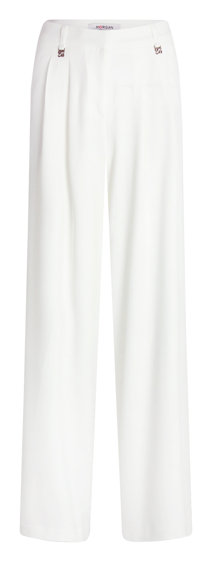 Rechte, soepelvallende broek MORGAN Wit