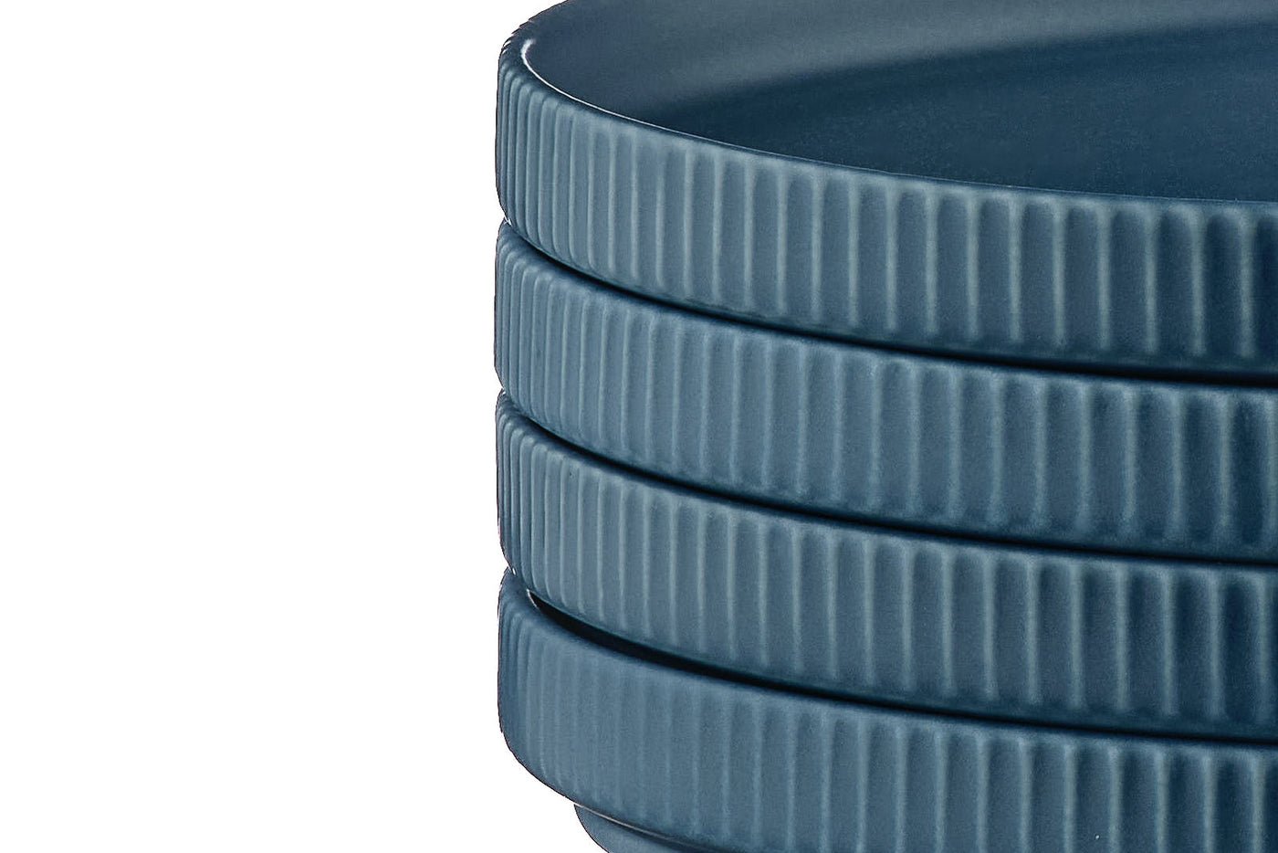 Scandi Plate ø16.5cm - 4 pieces - navy BJORN Blue