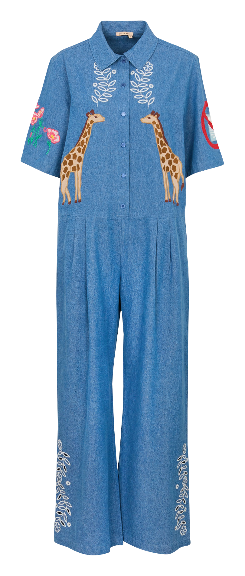 Combinaison col classique en coton STELLA NOVA Bleu