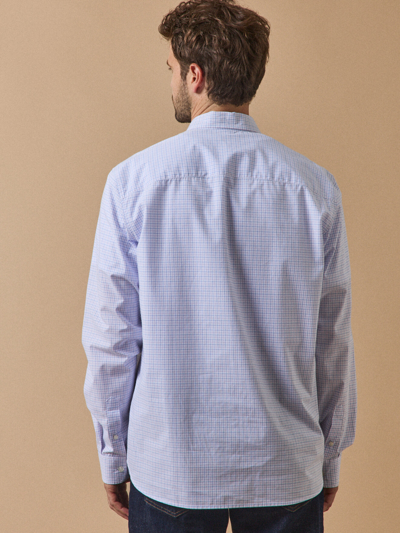 Contemporary fit tattersall check shirt CYRILLUS Blue