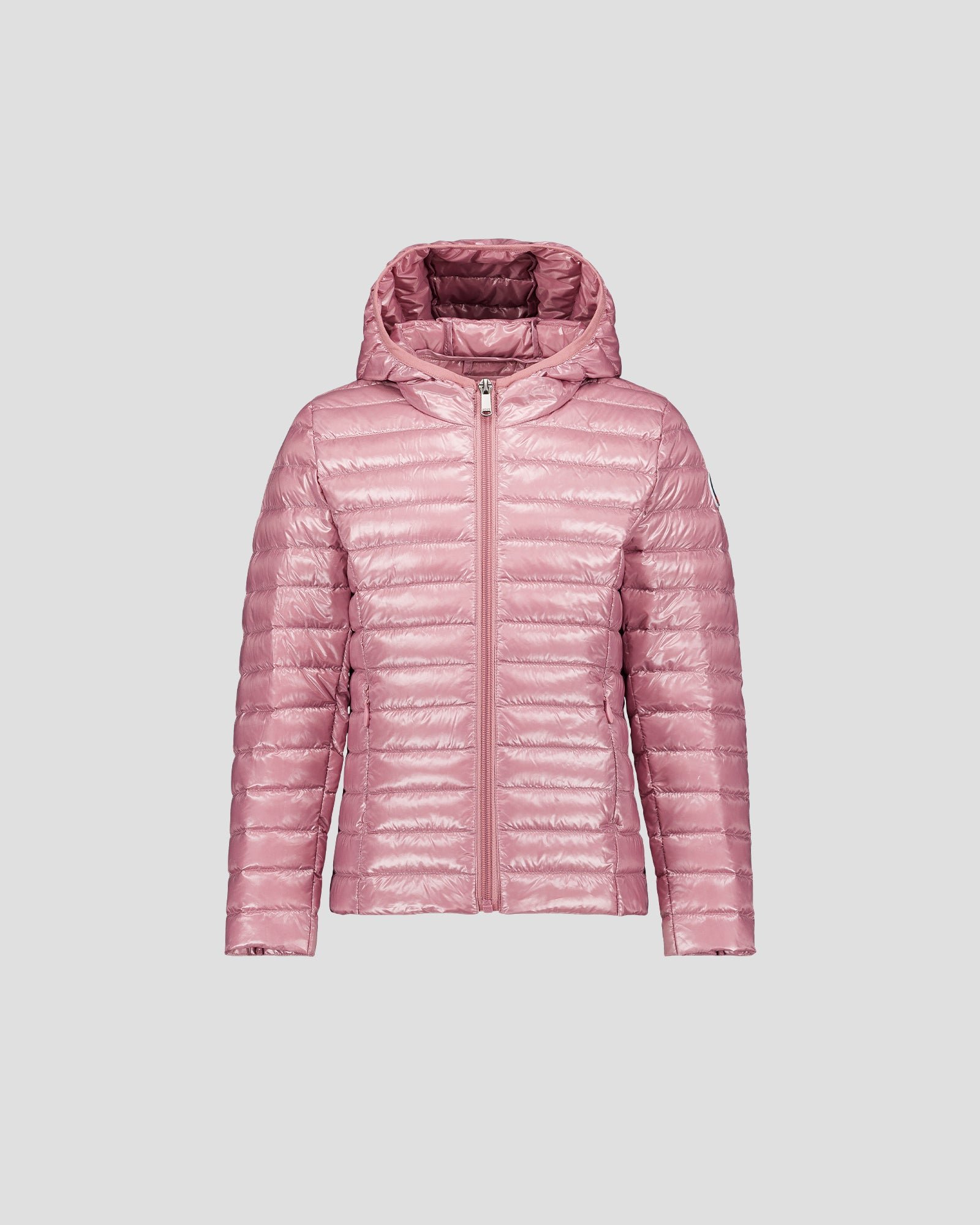 Shiny Carla light hooded puffer jacket for kids JOTT Pink