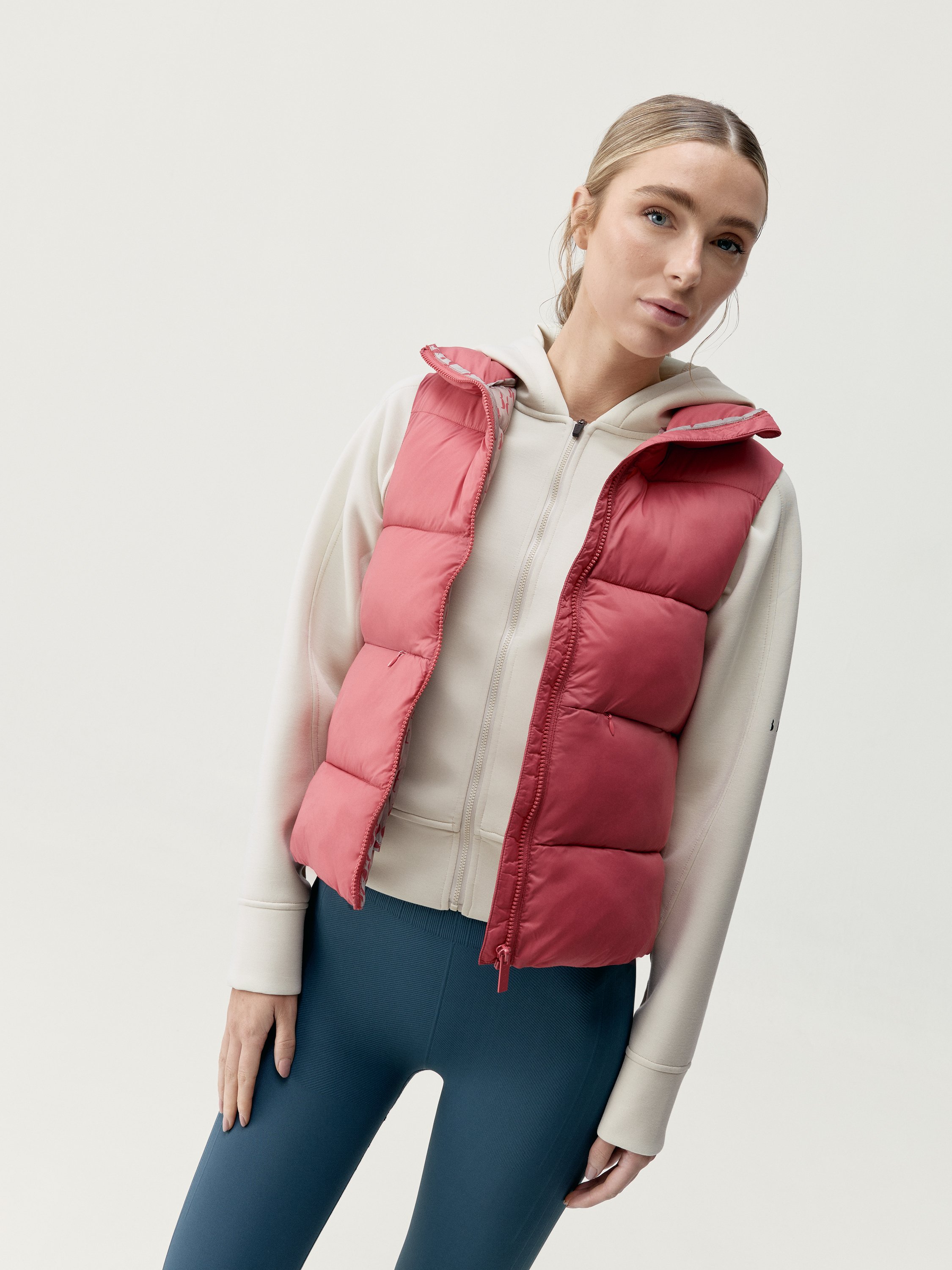 Sporty vest with zipper BORN LIVING YOGA Orange