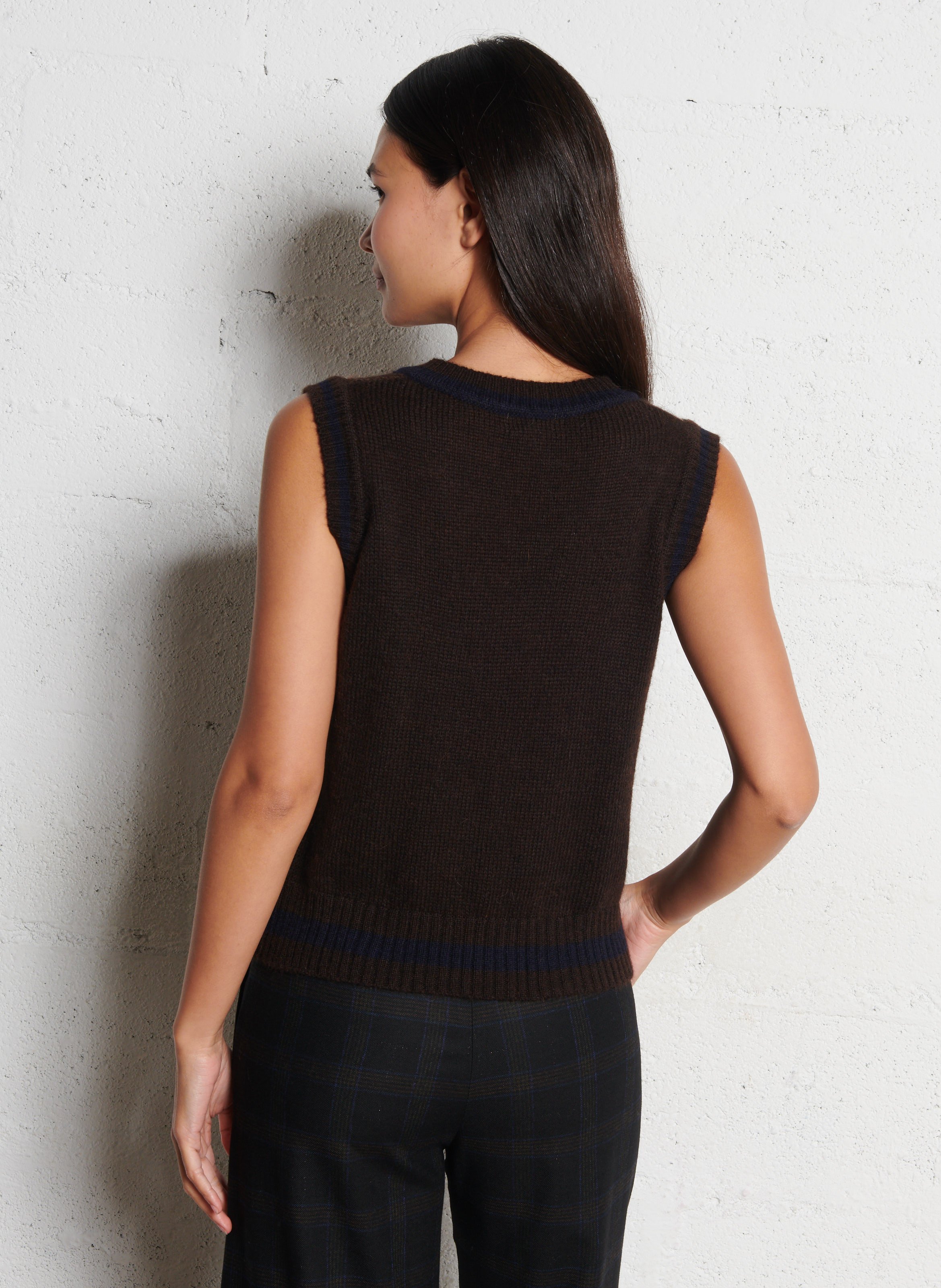 Pull oversize col V  DIEGA Bleu