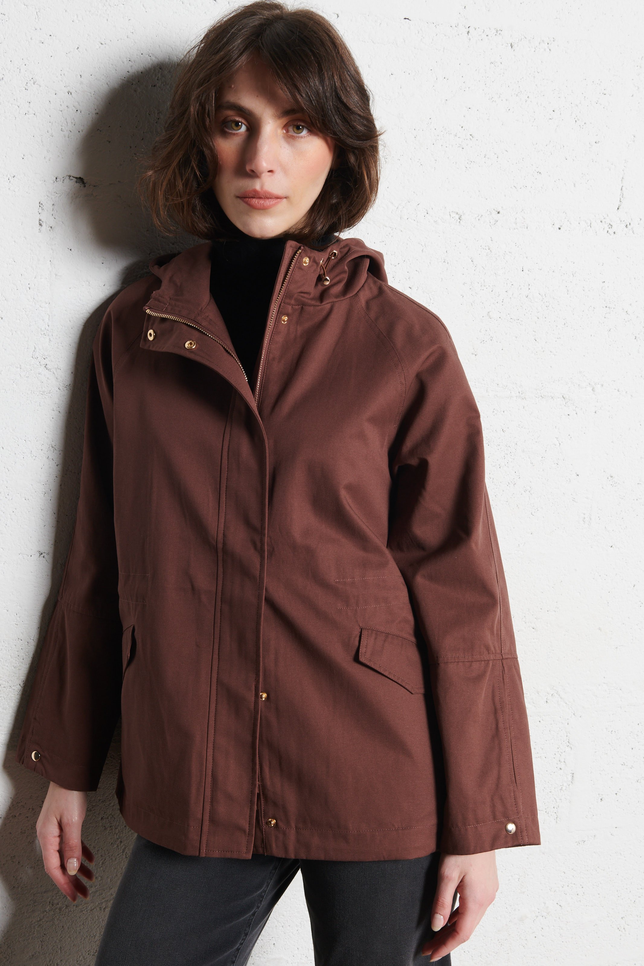 Hooded cotton blazer MAISON 123