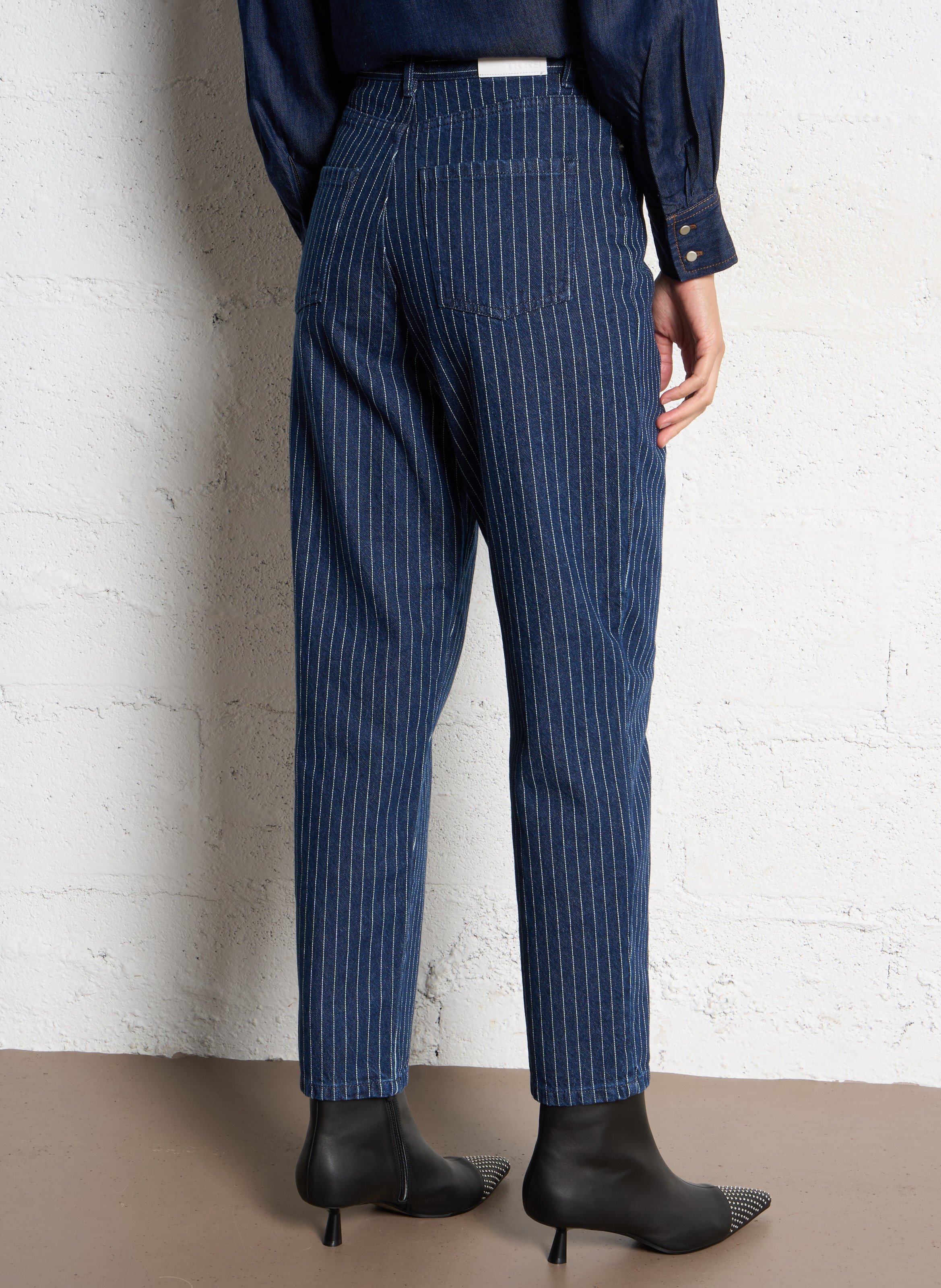 Rechte, gestreepte jeans IKKS Wit