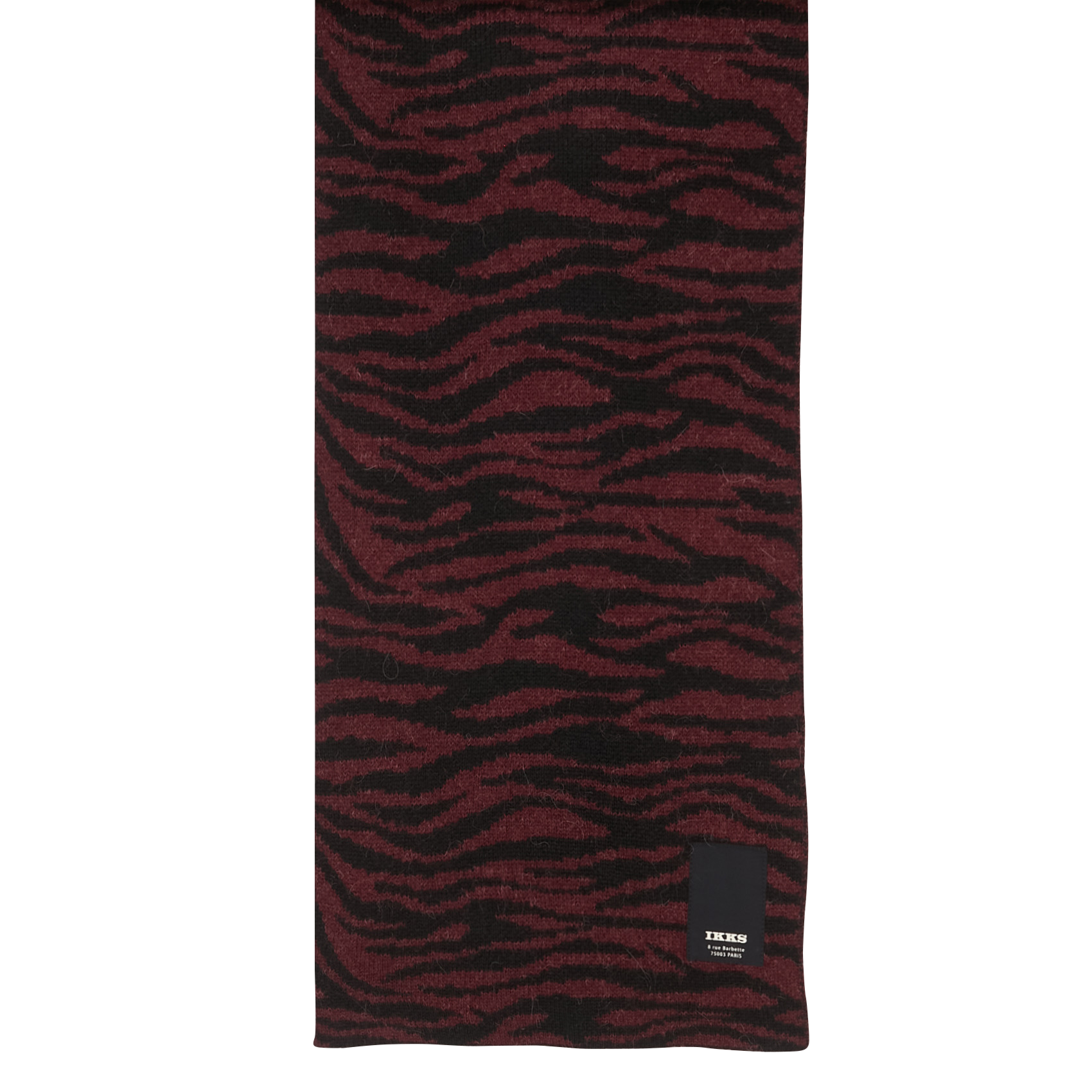 Strickschal mit Print IKKS Rot