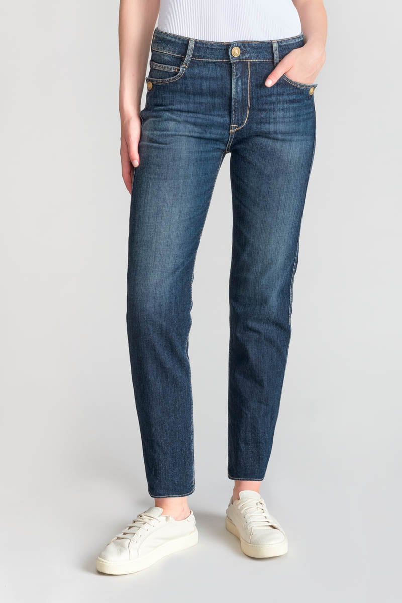 Straight jeans, 7/8 length LE TEMPS DES CERISES Blue