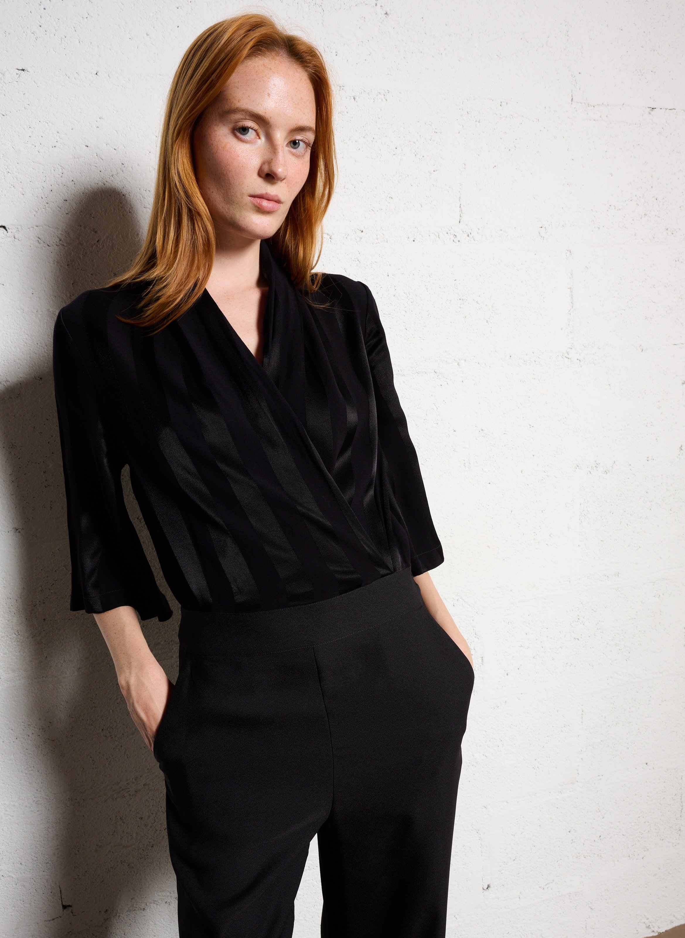 Combinaison large et fluide unie IKKS Noir