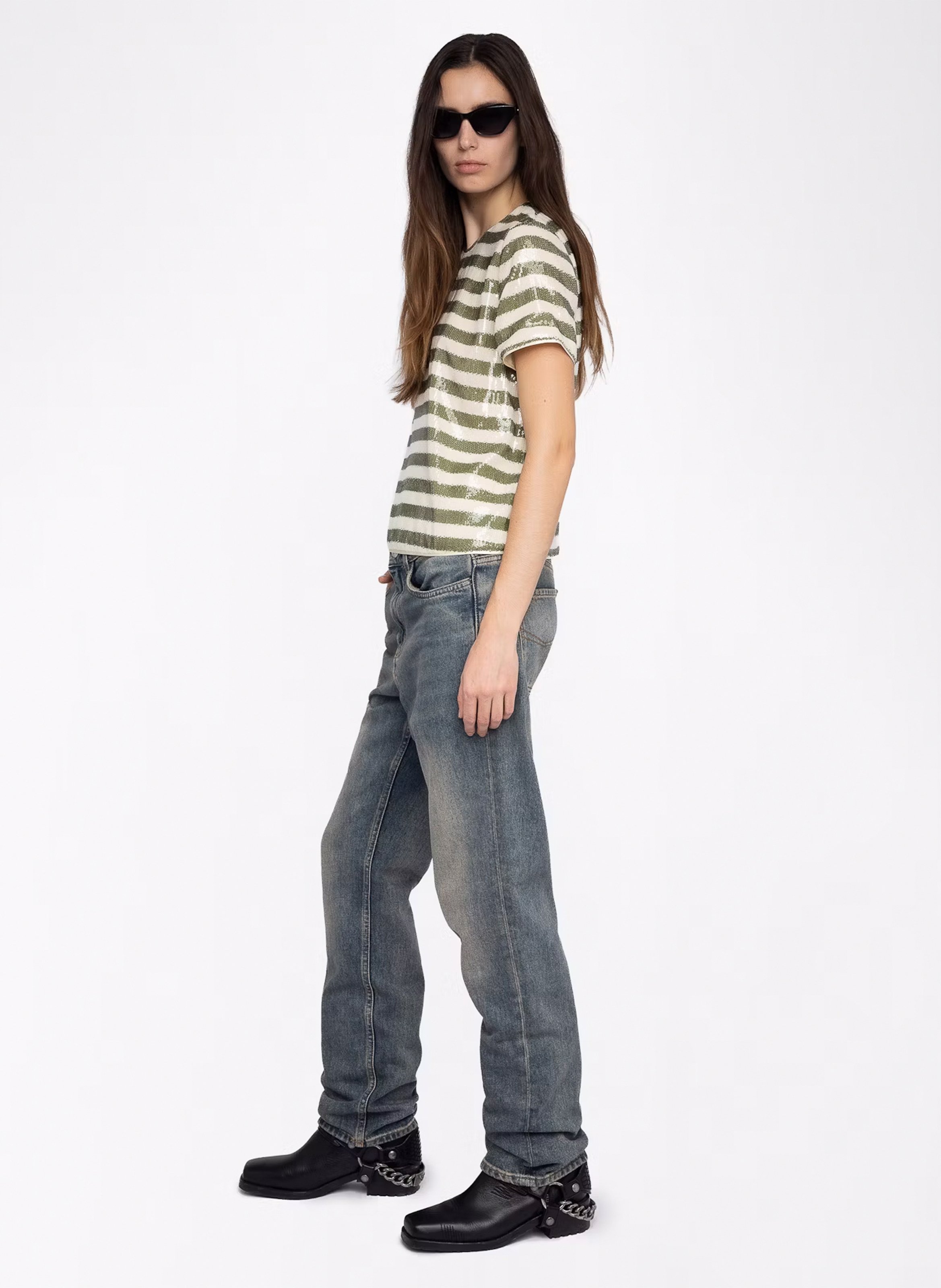 Gret top with sequins ZADIG&VOLTAIRE Green