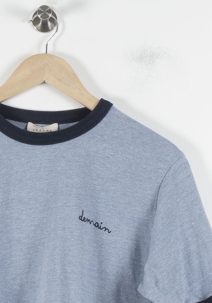 Tommy Badge T-shirt SEZANE - Seconde main Blue