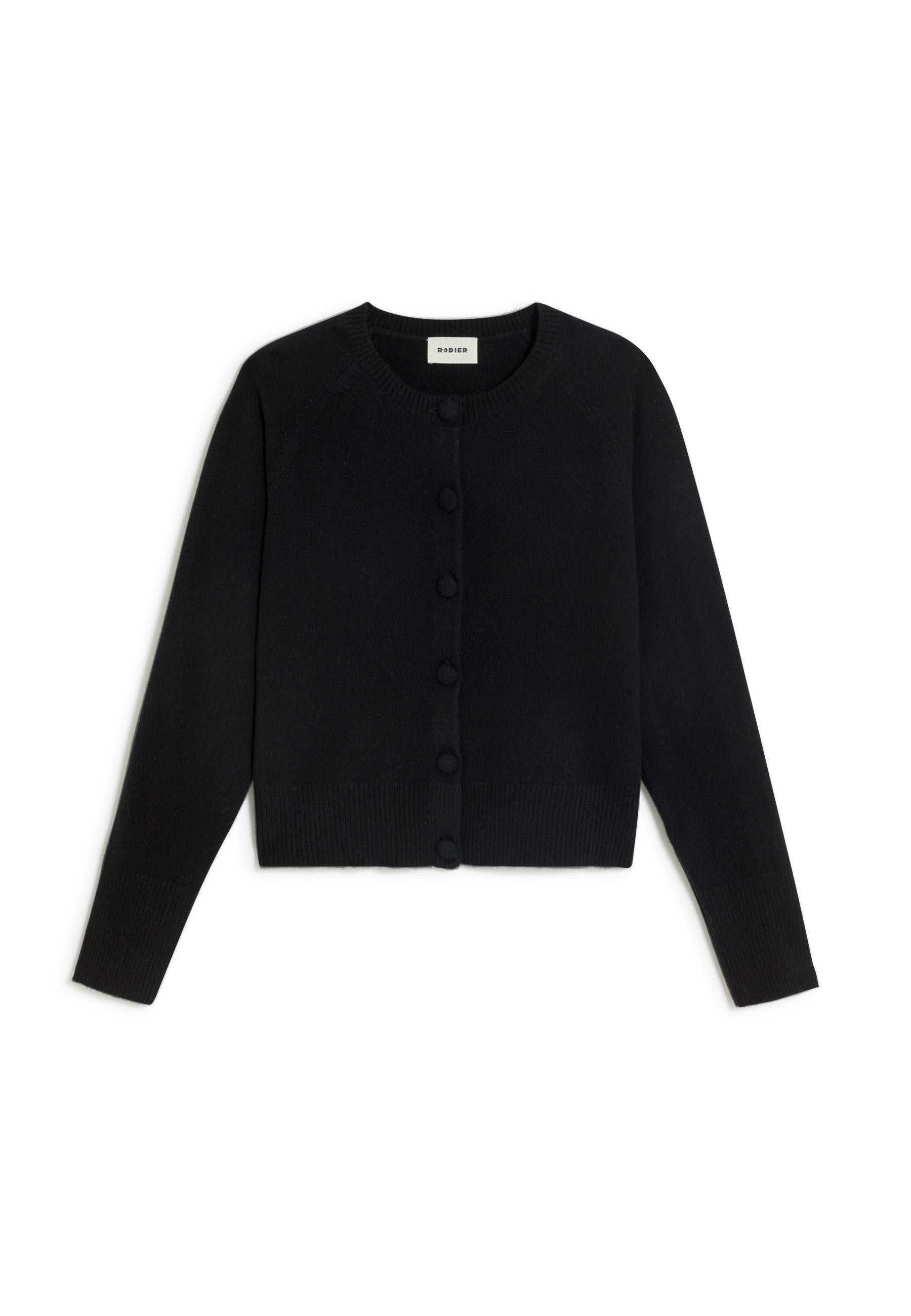 2-ply cashmere cardigan RODIER Black