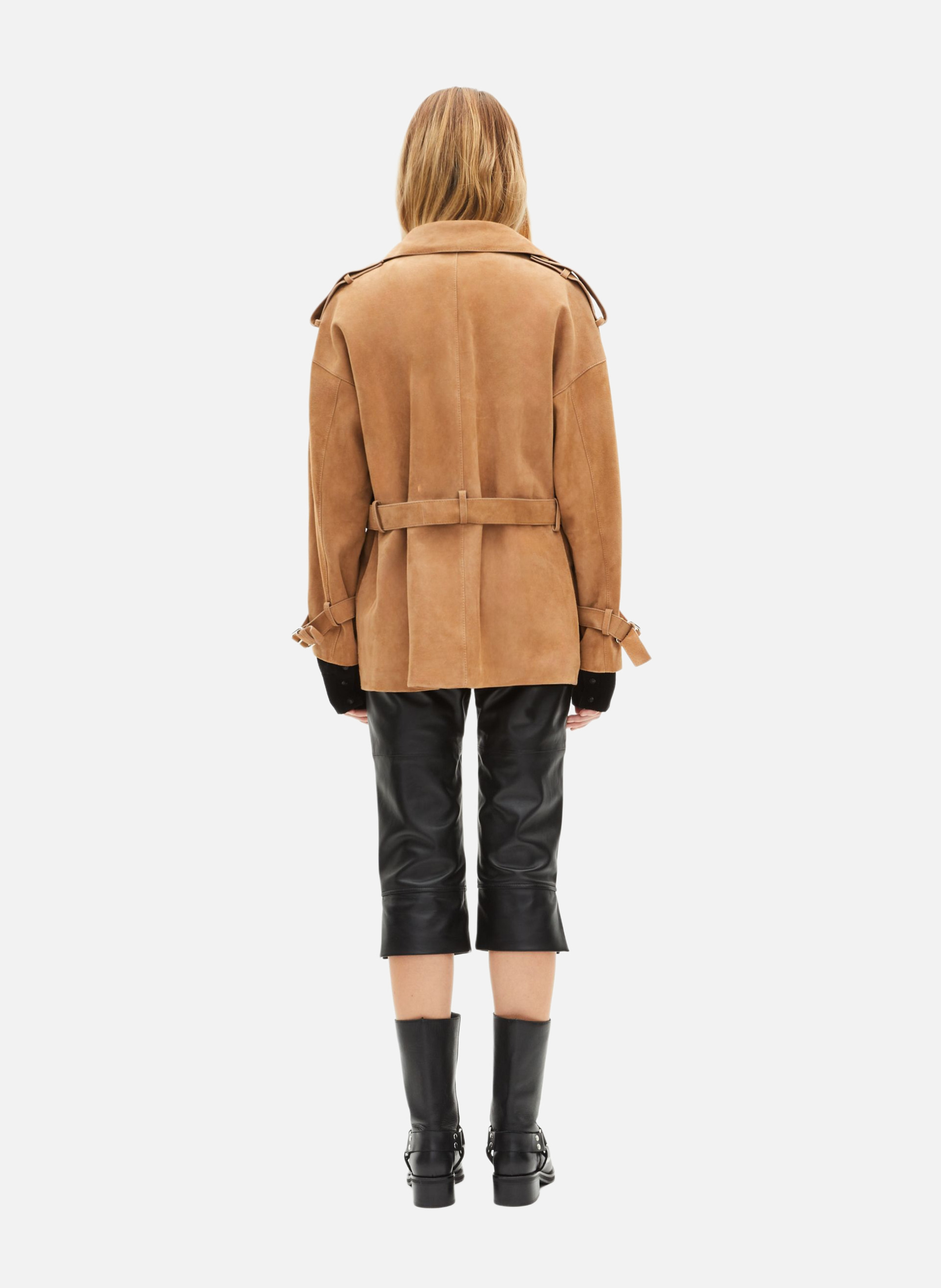 Bengale suede zipped jacket THE KOOPLES Beige