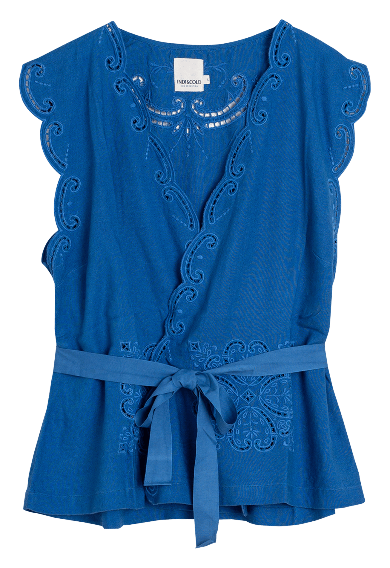 Bluse mit V-Ausschnitt INDI & COLD Blau