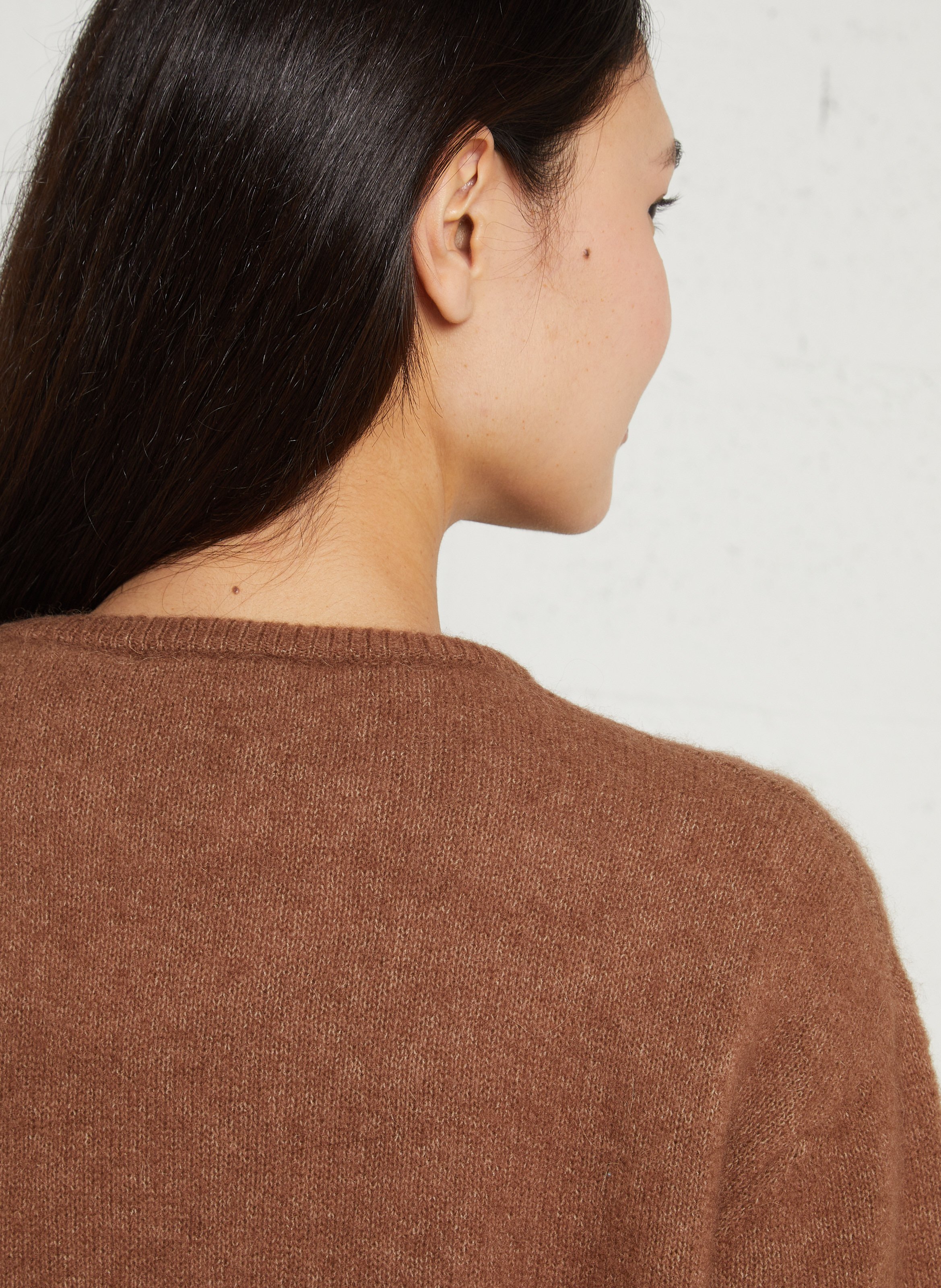 Ruimvallend vest met ronde hals - wolblend AMERICAN VINTAGE Bruin