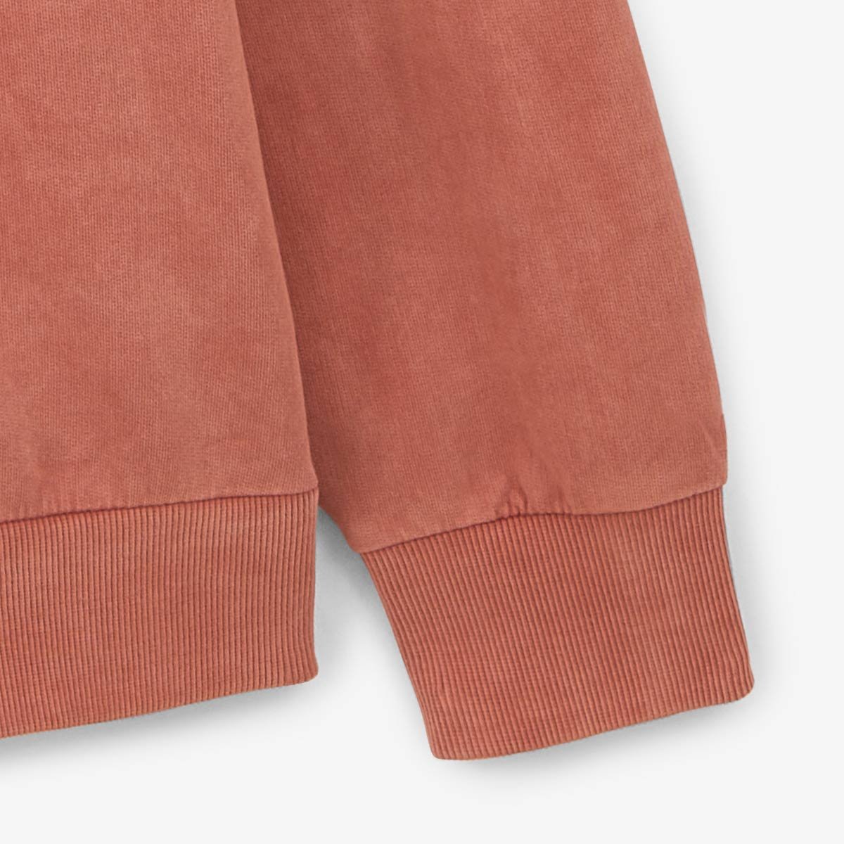 Round neck sweatshirt in old dye cotton SERGE BLANCO Orange