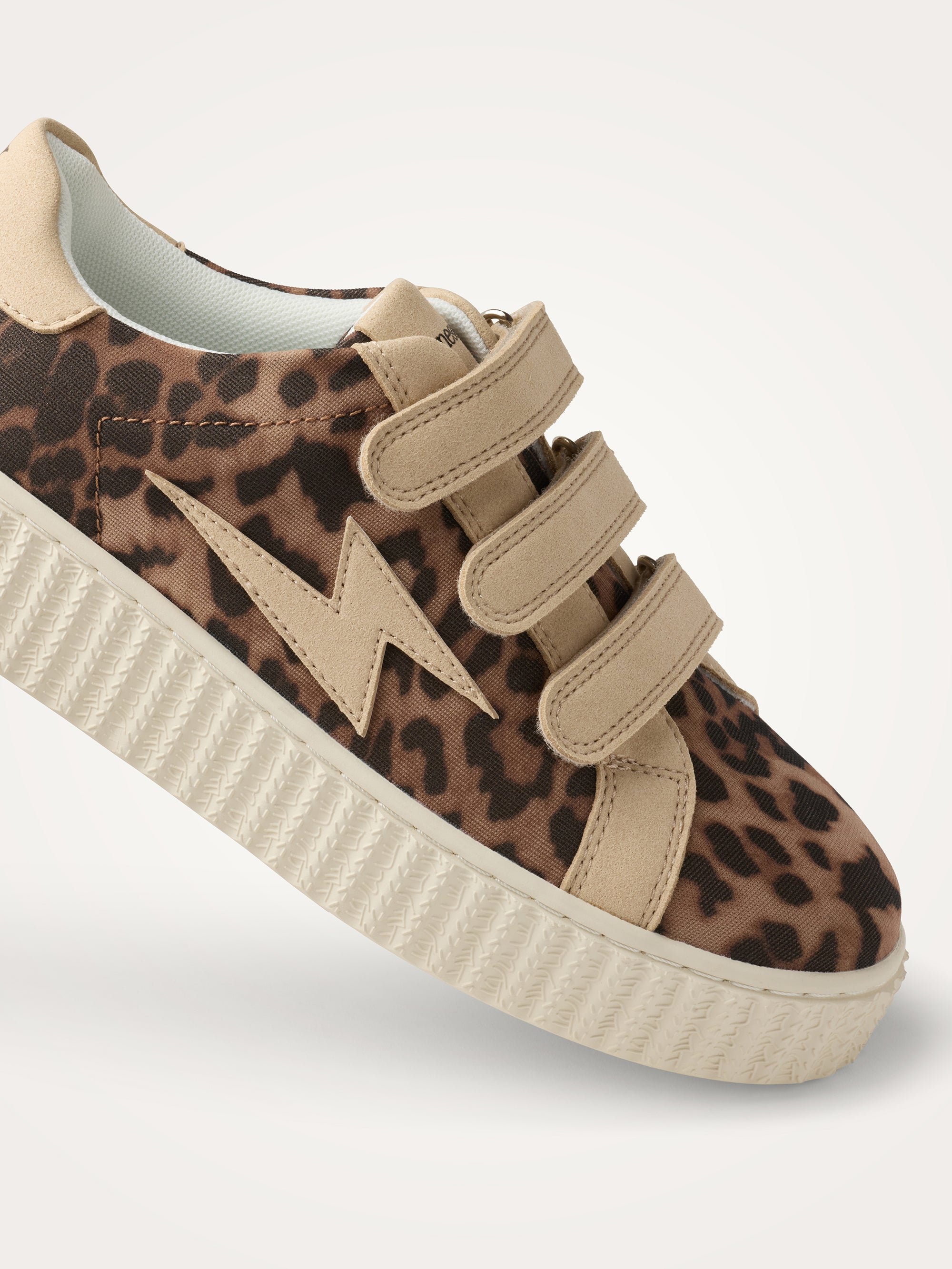 Lightning bolt sneakers with chevron sole. VANESSA WU Brown