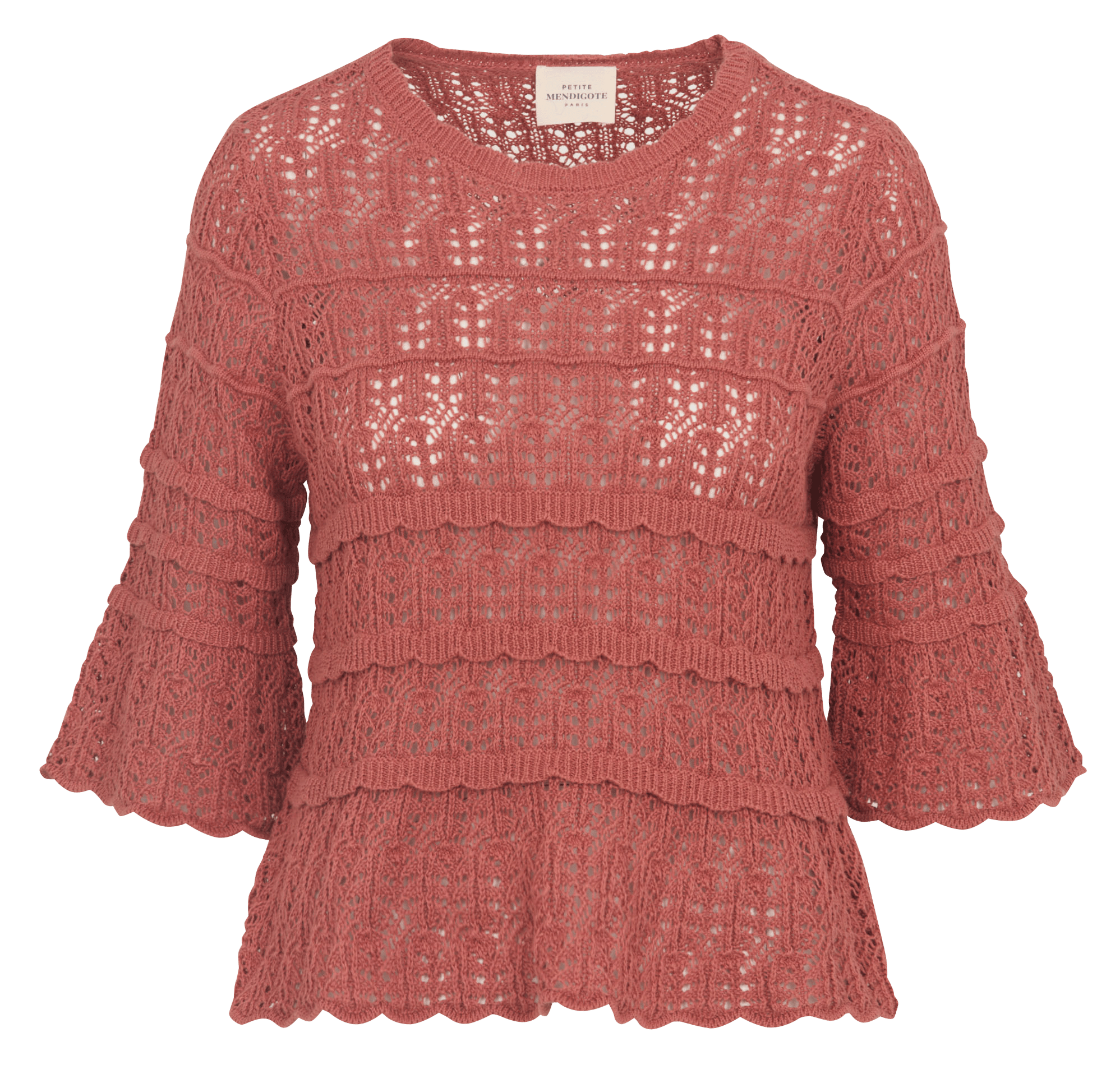 Pull court ample en coton PETITE MENDIGOTE Beige