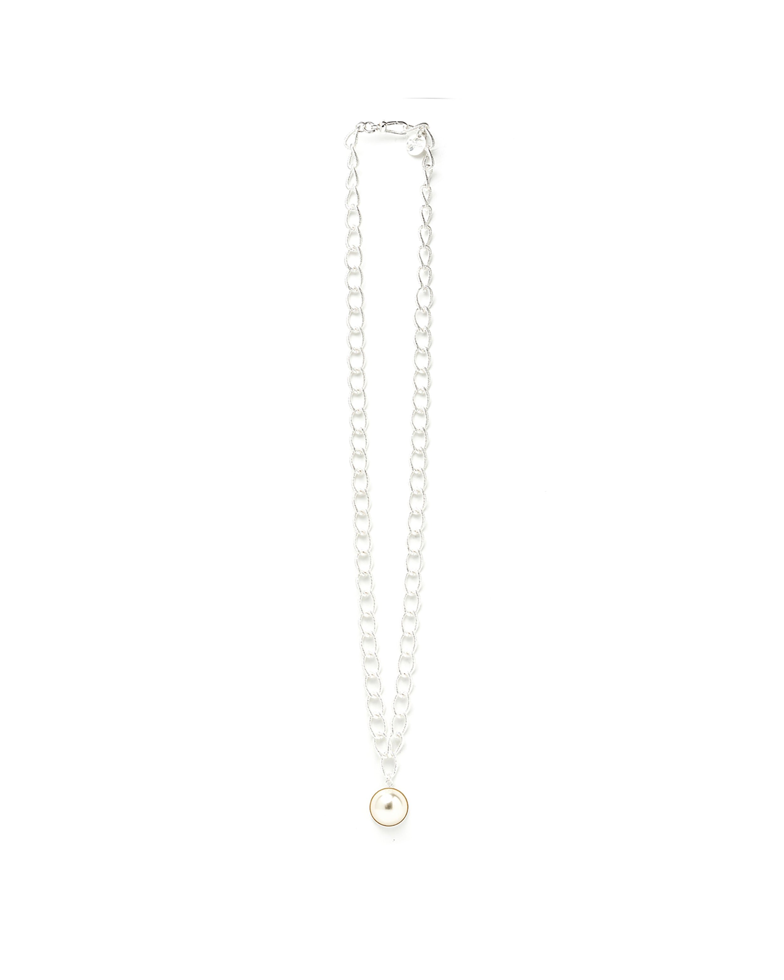 Long gold-plated pearl necklace MONSIEUR SIMONE Silver