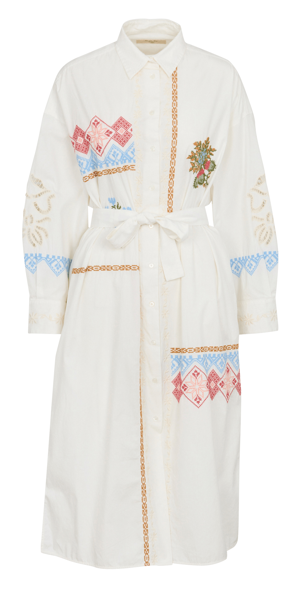 Long cotton dress with classic collar MAX MARA WEEK END White