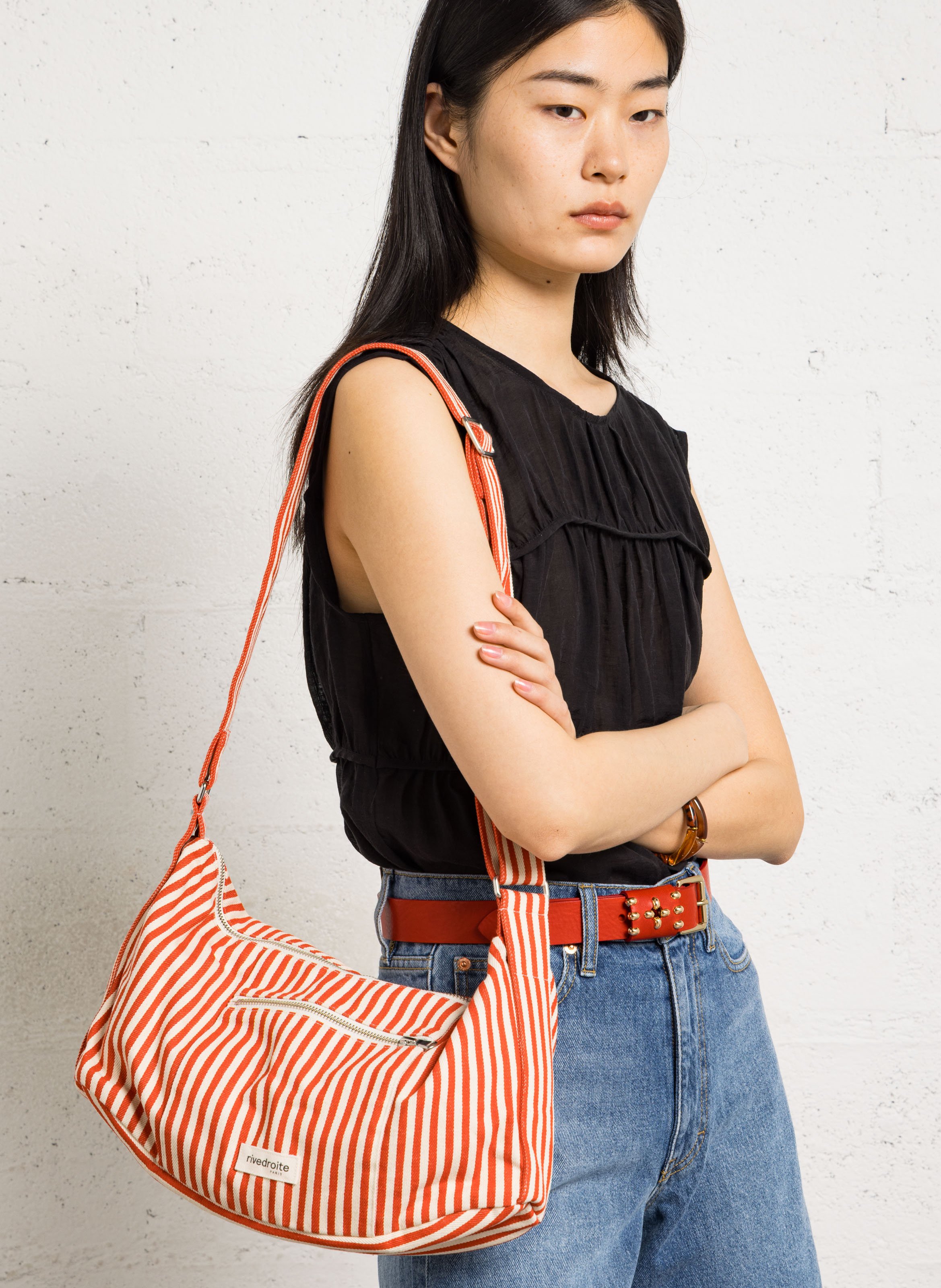 Sac porté épaule en coton RIVEDROITE PARIS Multicolore