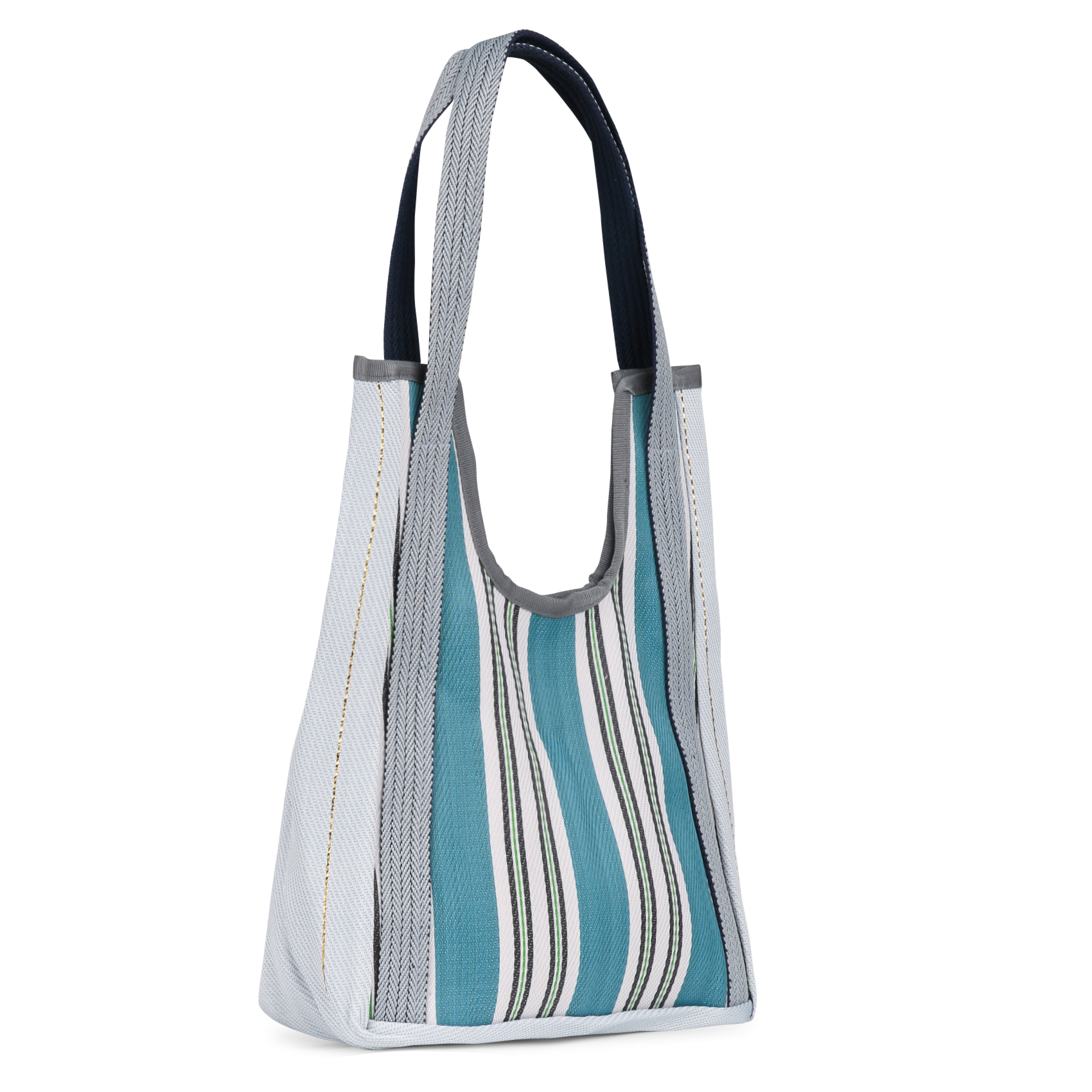 Sac à rayures multicolores BABACHIC BAGS Bleu