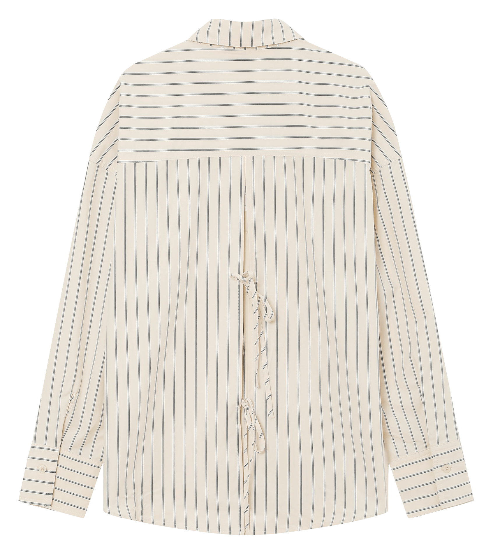 Chemise oversize col classique en coton mélangé rayé GRACE ET MILA Jaune